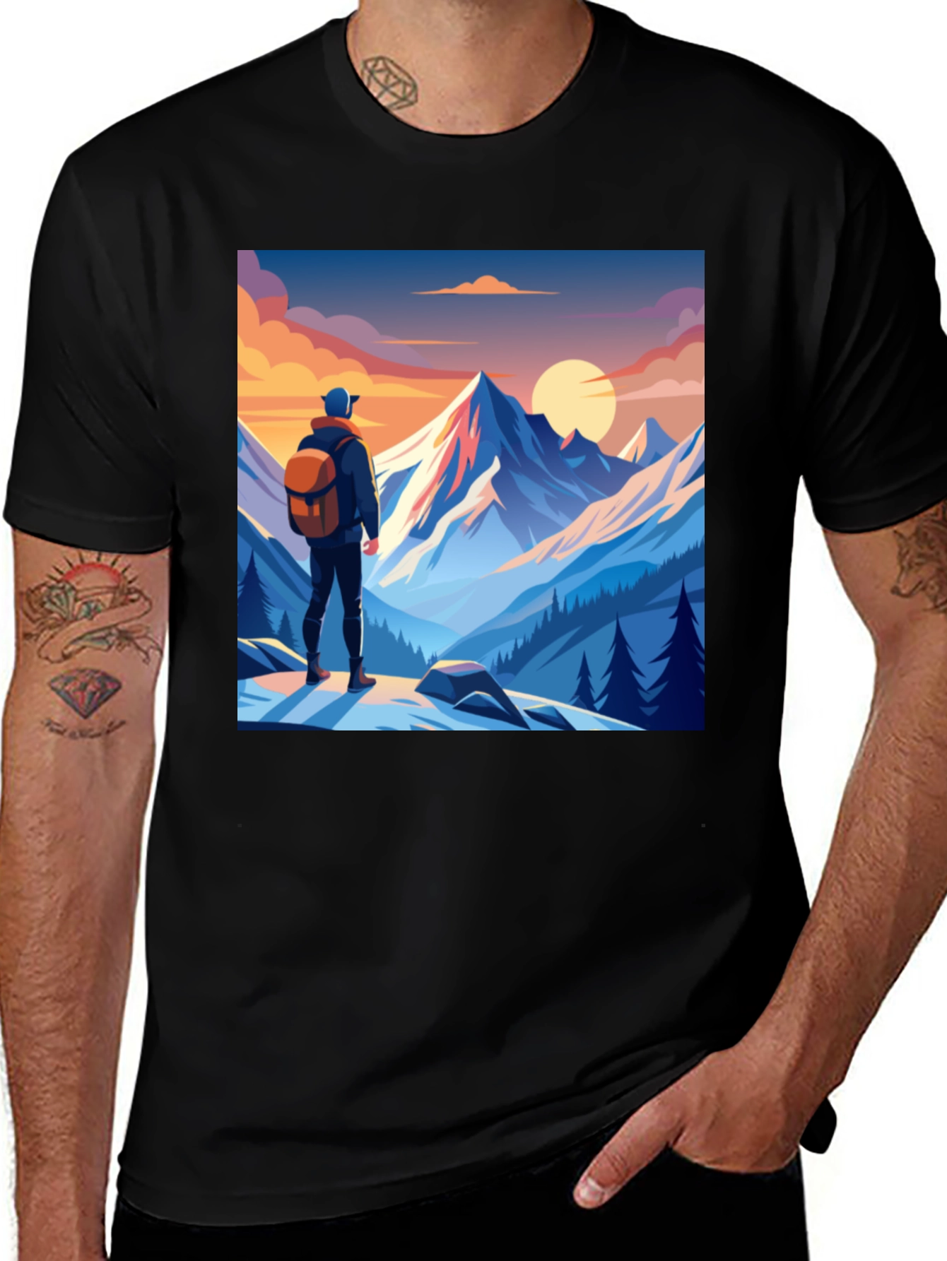 Variant 25 of Mountain View Graphic Tee - Nature Inspired T-Shirt