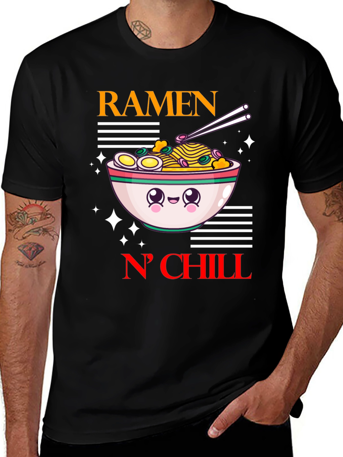 Variant 4 of Ramen N' Chill T-Shirt - Kawaii Noodles