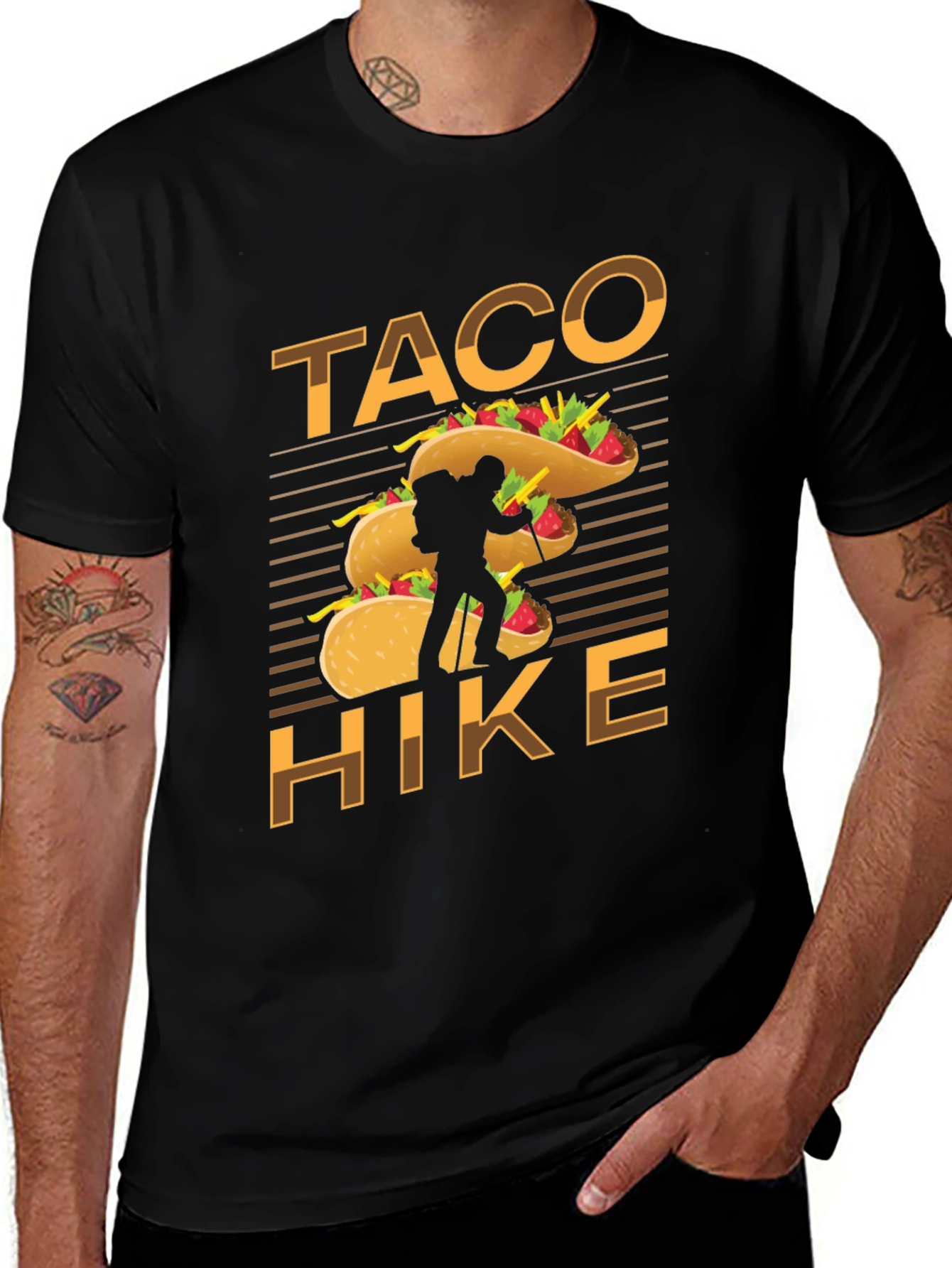 Variant 5 of Taco Hike Black Graphic Tee