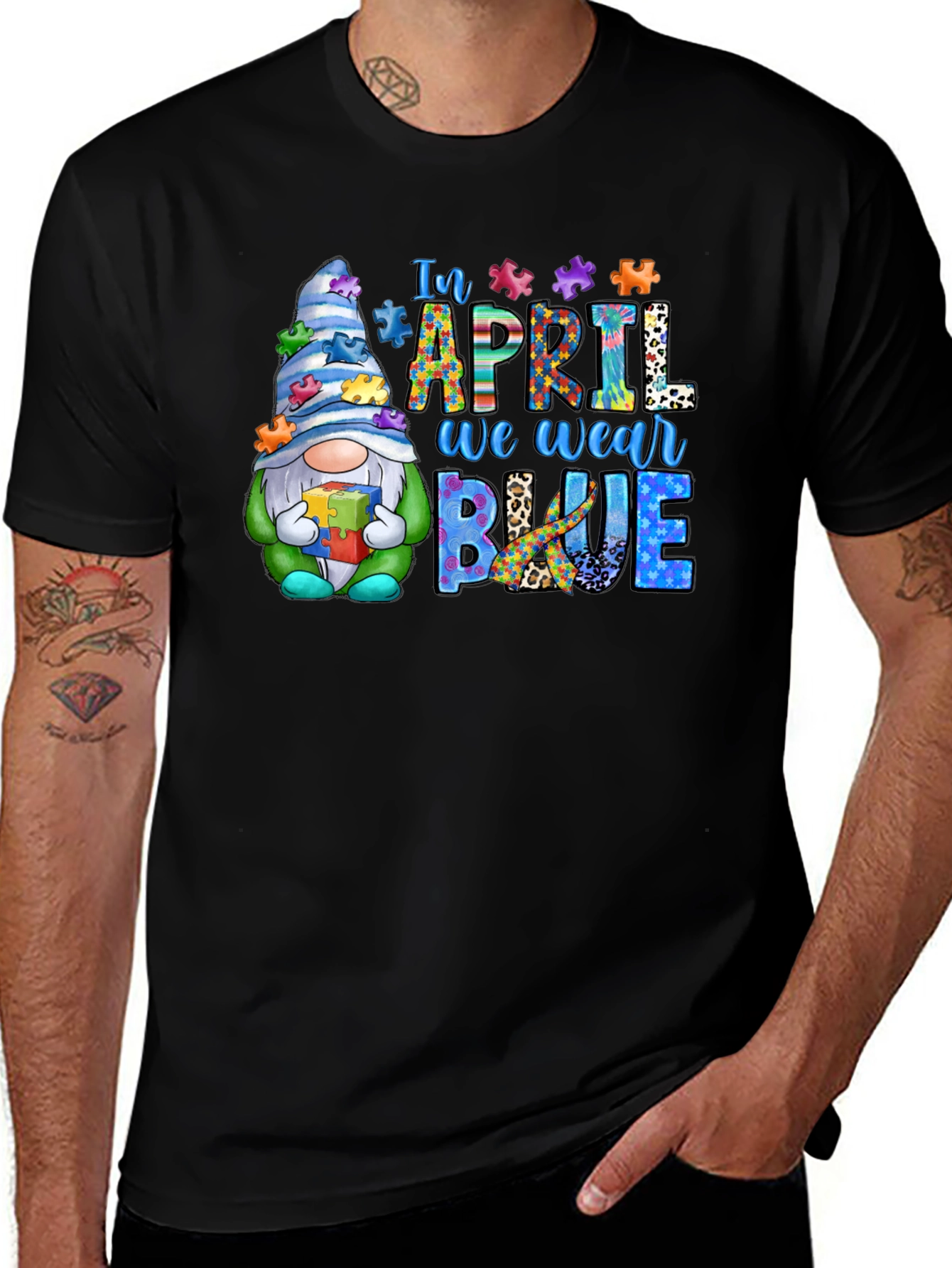 Variant 18 of Autism Awareness T-Shirt - In April We Wear Blue