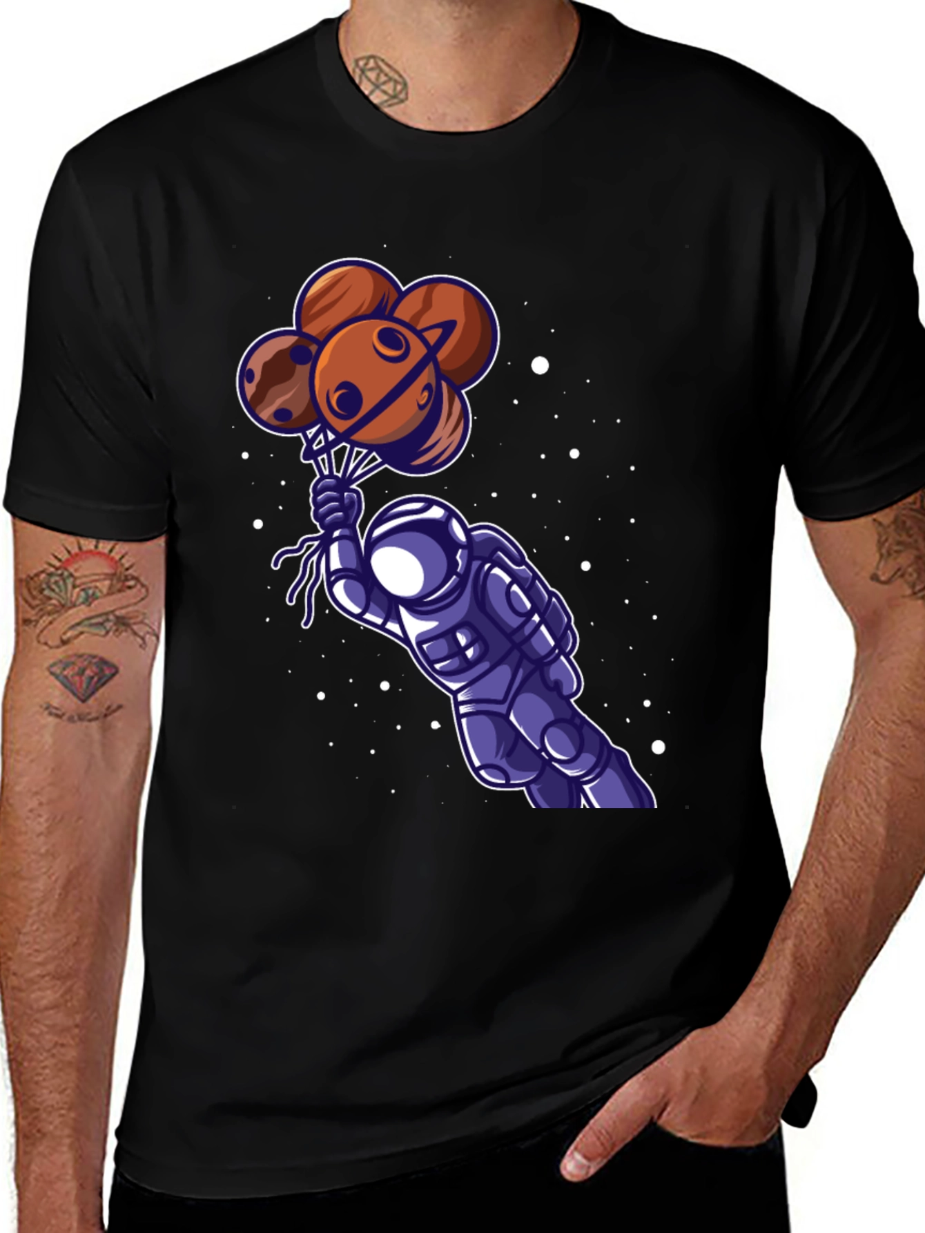 Variant 27 of Astronaut Planet Balloon Graphic Tee