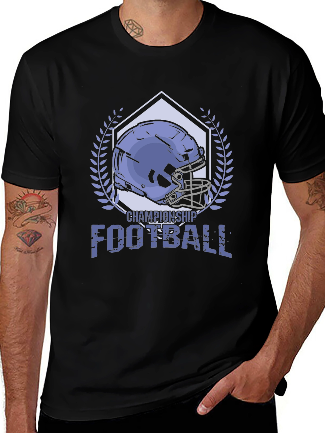 Variant 26 of Championship Football Graphic Tee - Black
