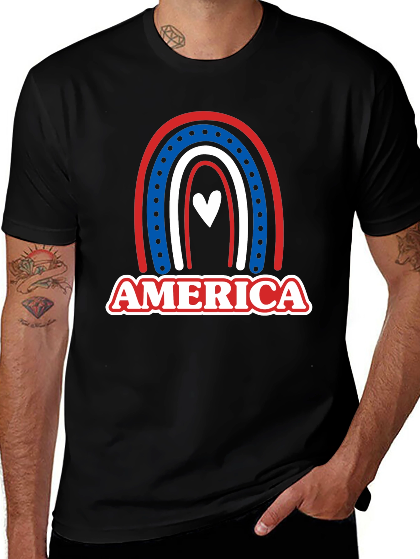 Variant 17 of America Rainbow Patriotic T-Shirt