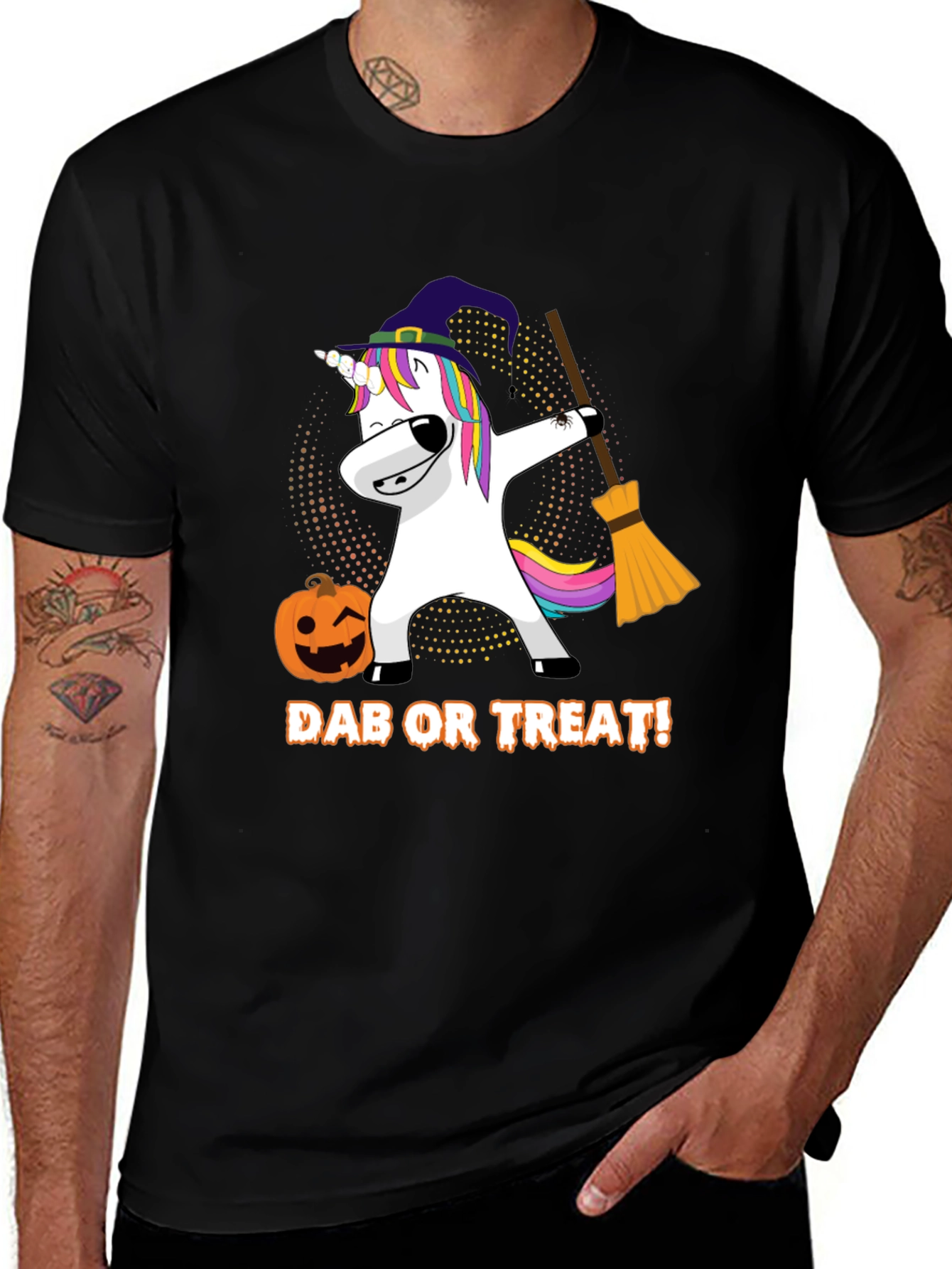 Unicorn Dab or Treat Halloween T-Shirt