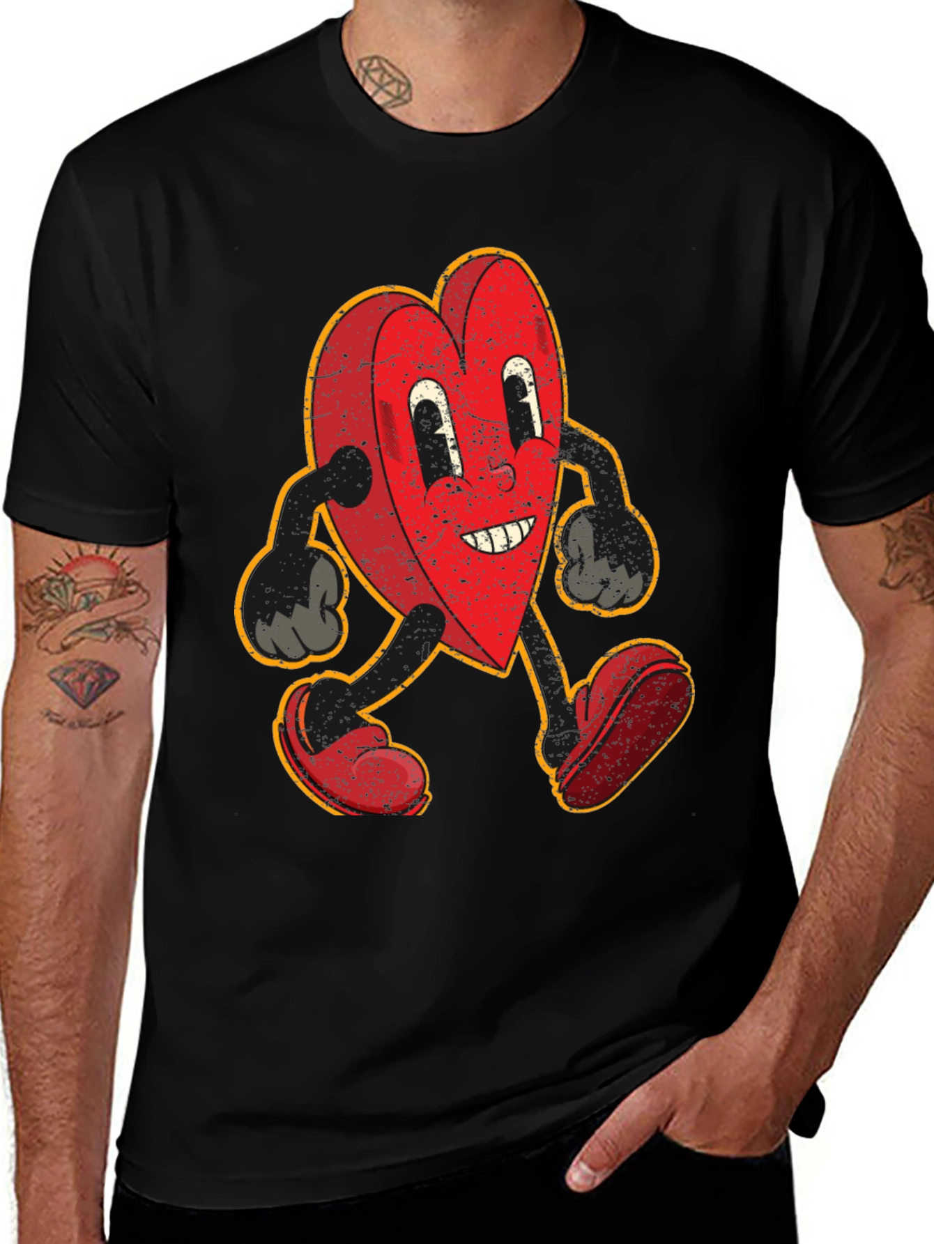 Variant 14 of Retro Heart Cartoon Graphic T-Shirt