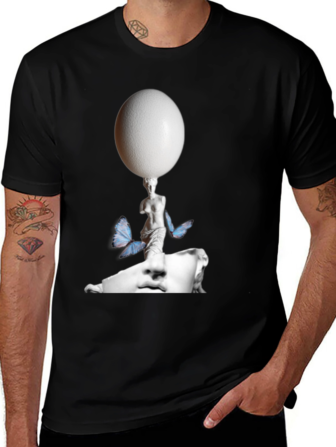 Sculpture Egg Balance Graphic T-Shirt