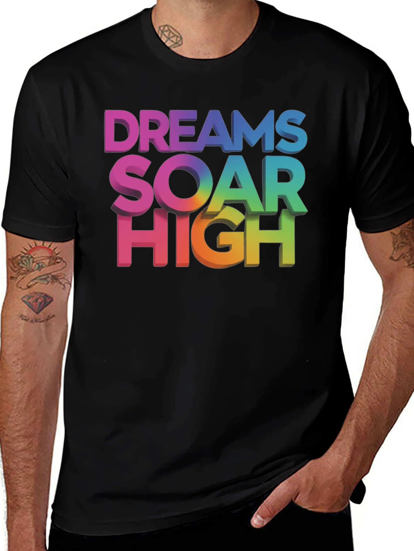 Variant 13 of Dreams Soar High Graphic Tee - Black