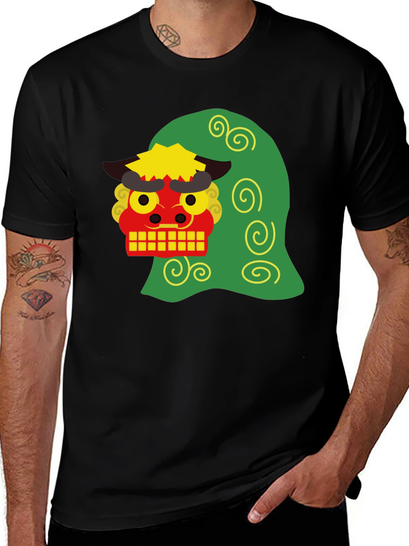 Variant 19 of Japanese Lion Dance Graphic Tee