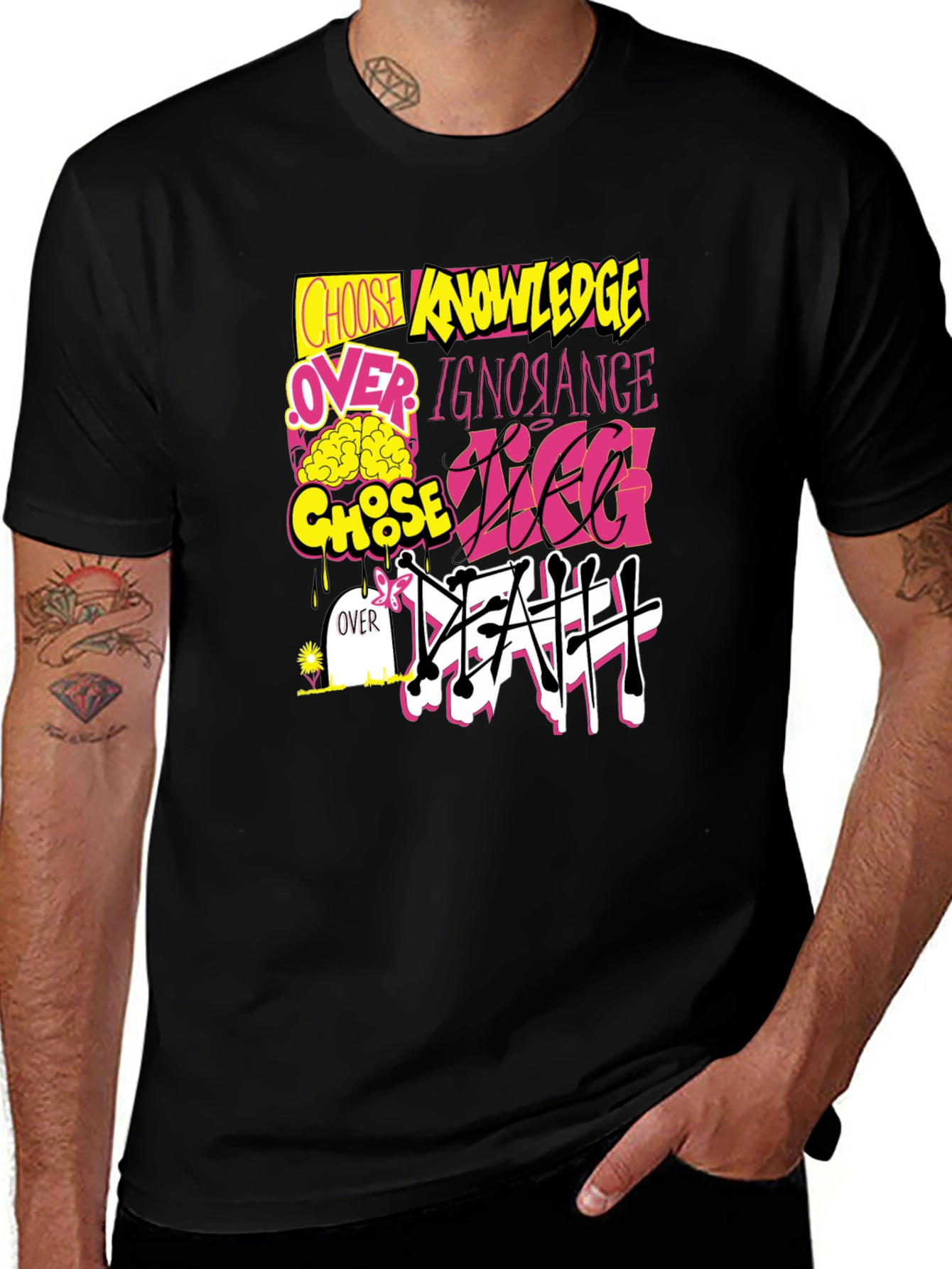 Variant 11 of Choose Knowledge Graphic Print T-Shirt