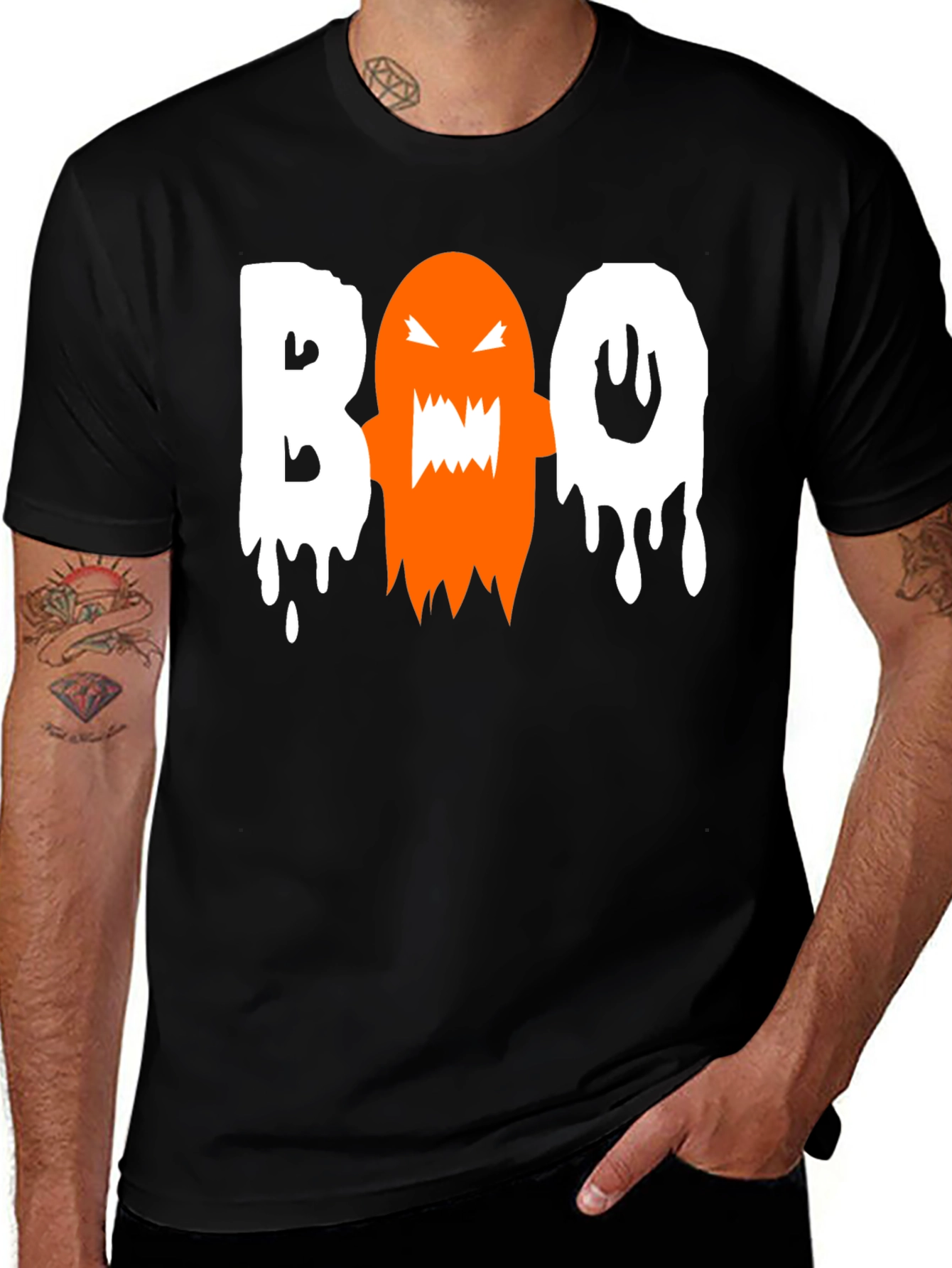 Boo Halloween T-Shirt - Ghost Design