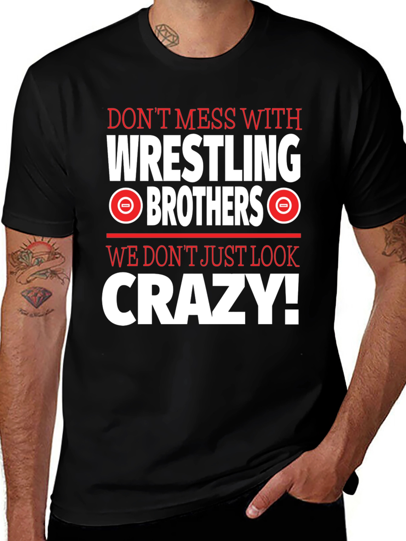 Variant 6 of Wrestling Brothers Crazy Graphic Tee