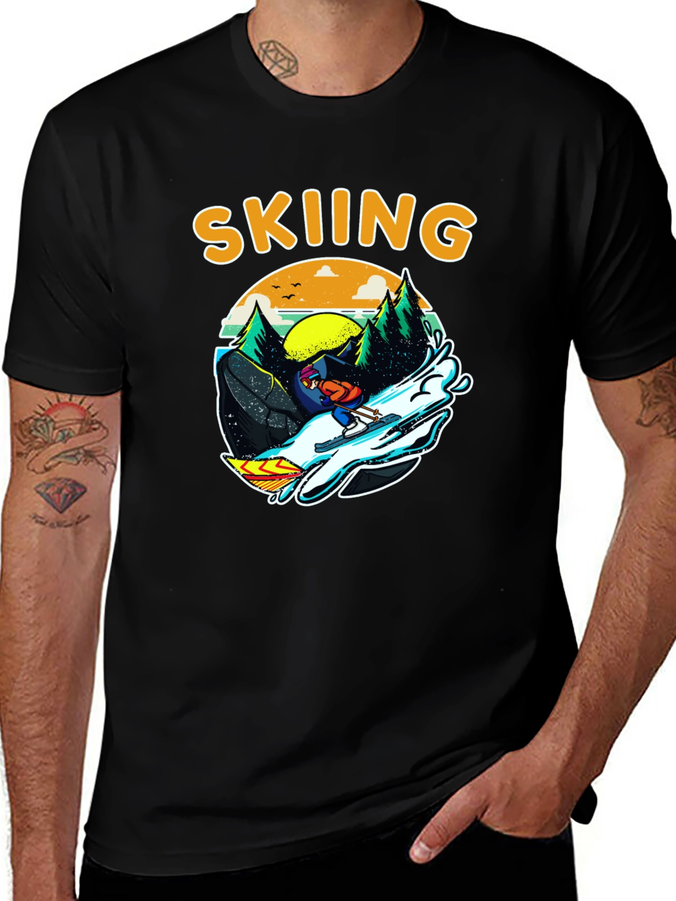 Variant 19 of Skiing Graphic Tee