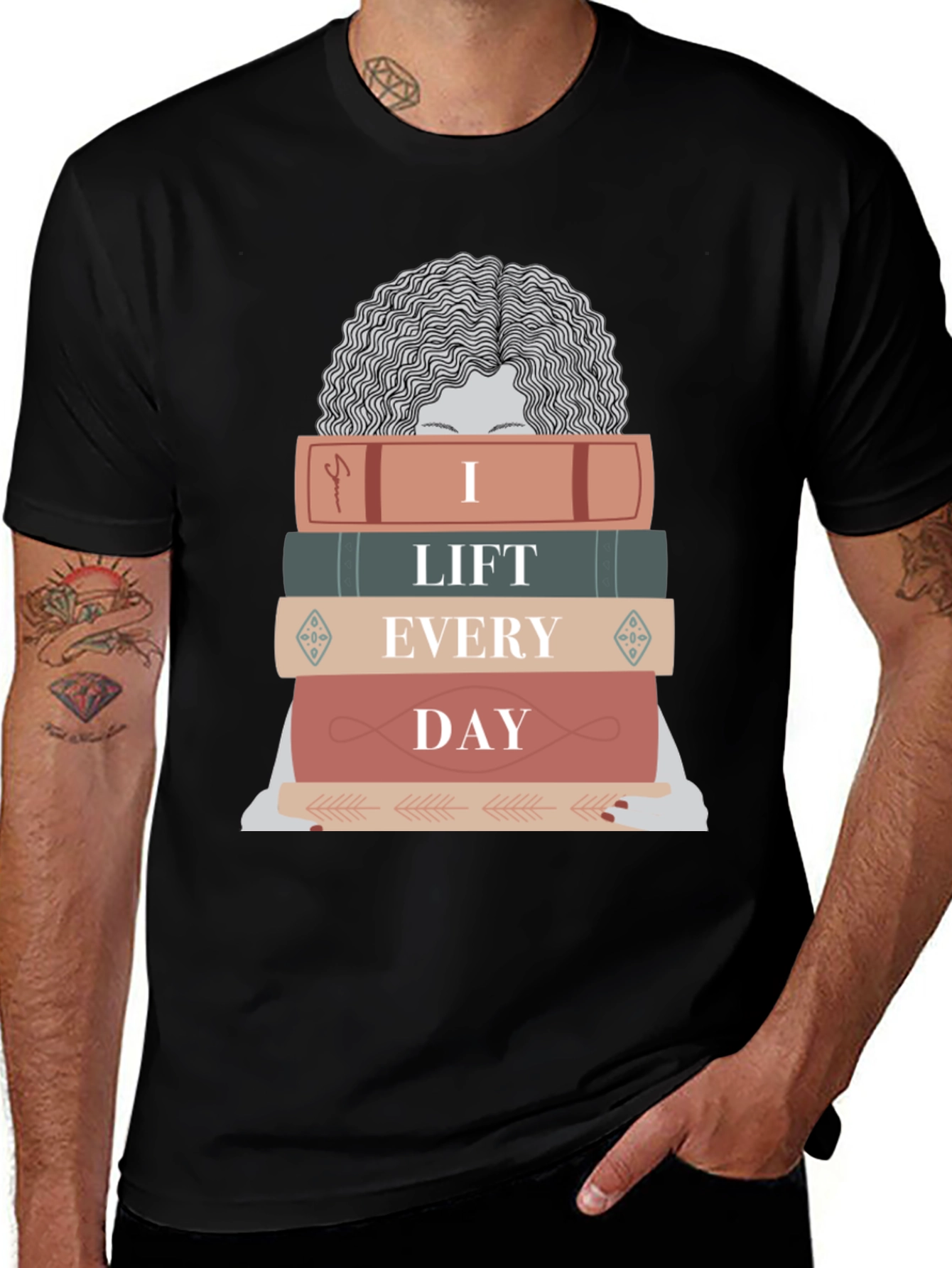 Variant 11 of I Lift Every Day Books Graphic Tee