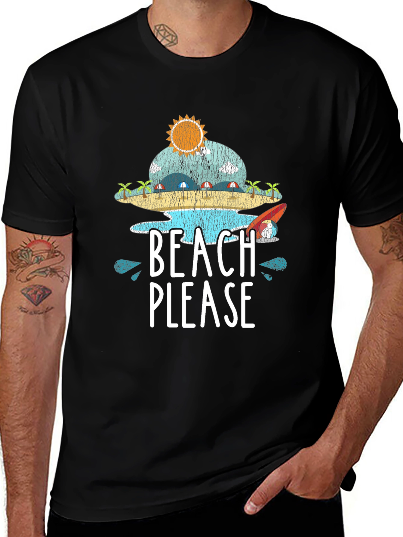 Variant 5 of Beach Please T-Shirt - Summer Vacation Tee