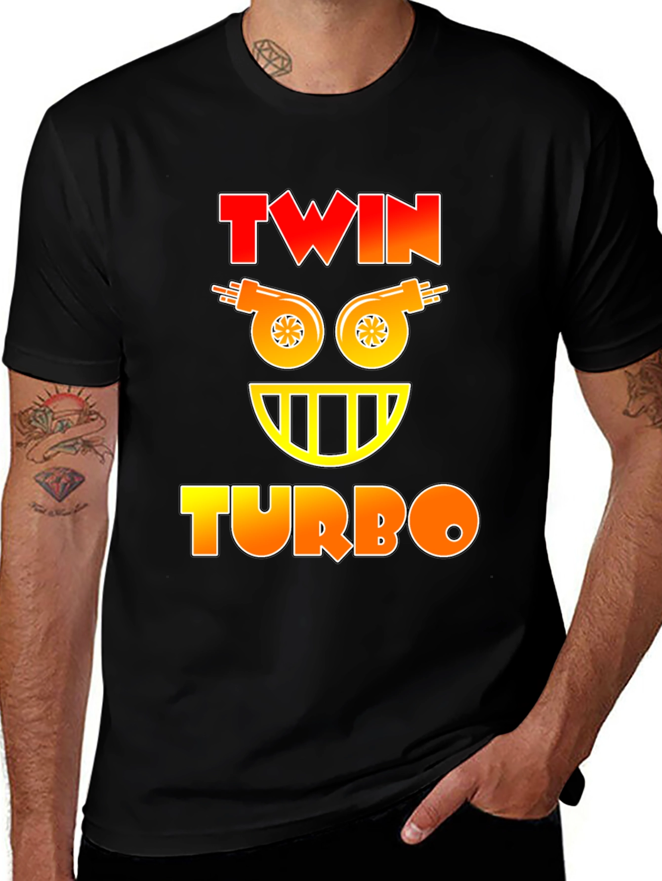 Variant 9 of Twin Turbo Graphic T-Shirt - Automotive Enthusiast Apparel