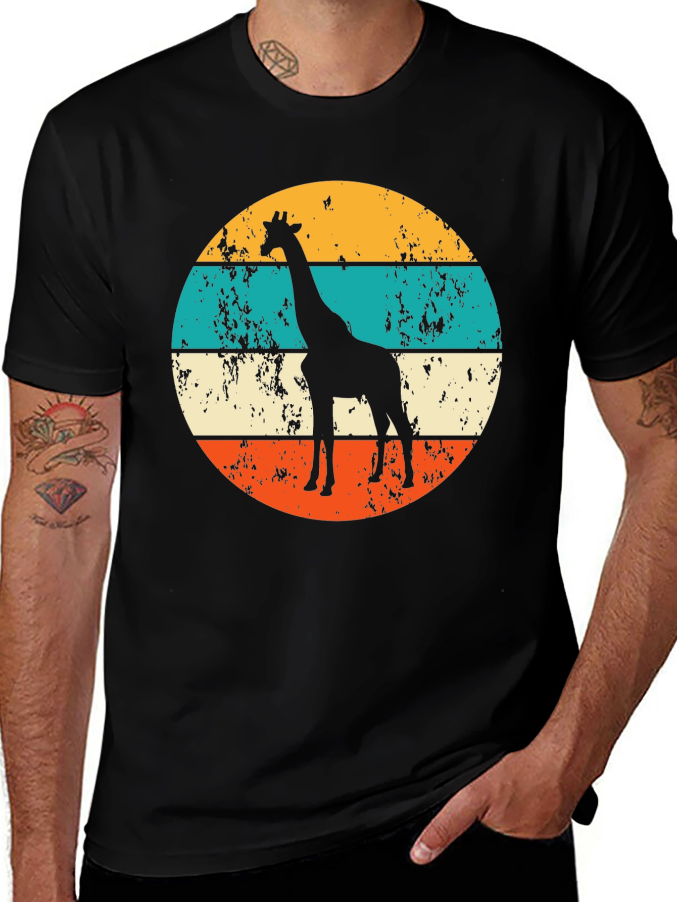 Variant 15 of Retro Giraffe Graphic Tee