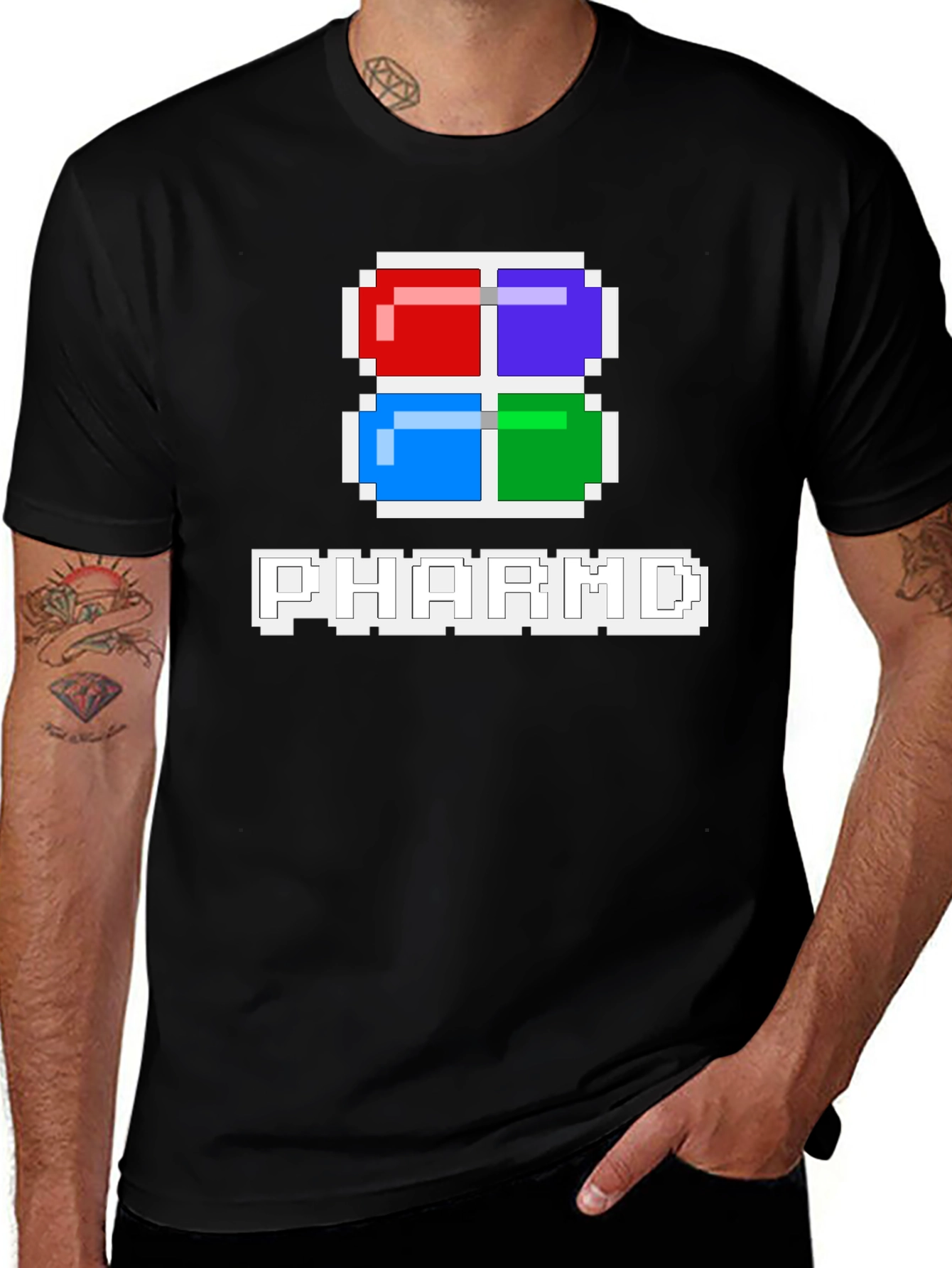 Variant 15 of PharmD Pixel Pill T-Shirt - Gamer Style Tee