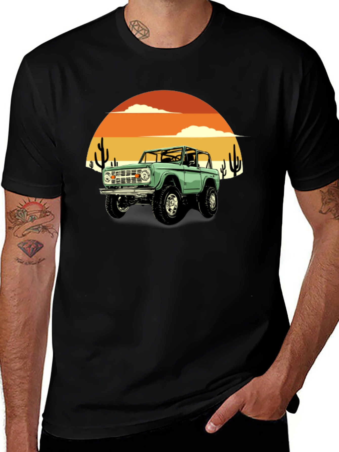 Vintage Bronco Graphic Tee - Off-Road Desert Adventure