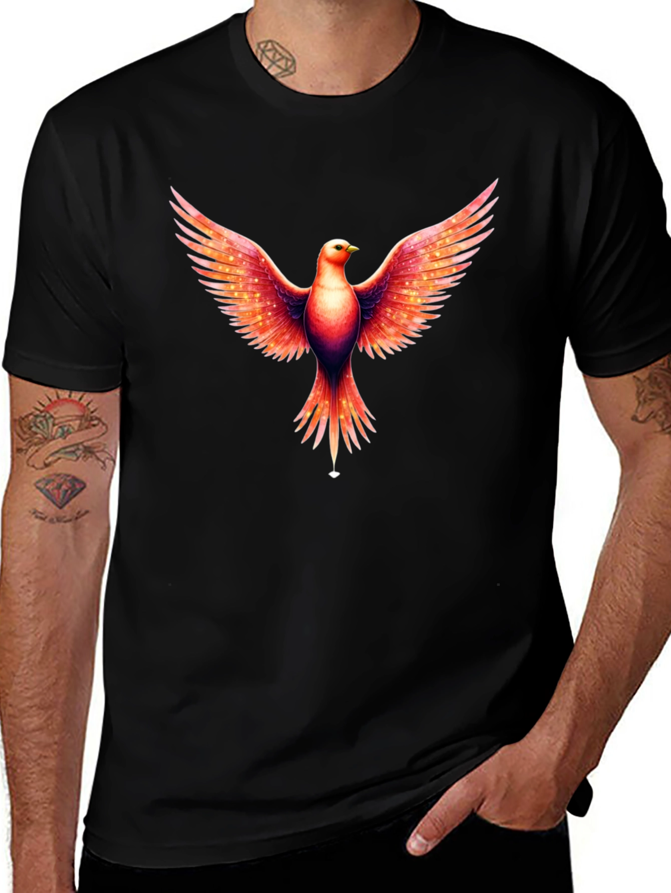 Black Phoenix Graphic T-Shirt - Rising in Style main image