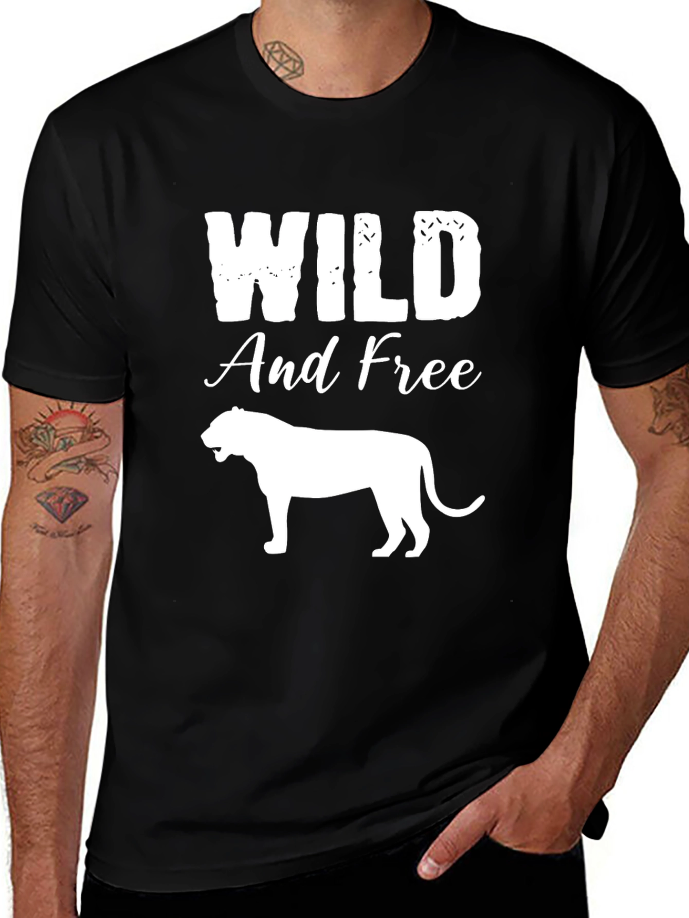 Variant 13 of Wild and Free Graphic Tee - Black
