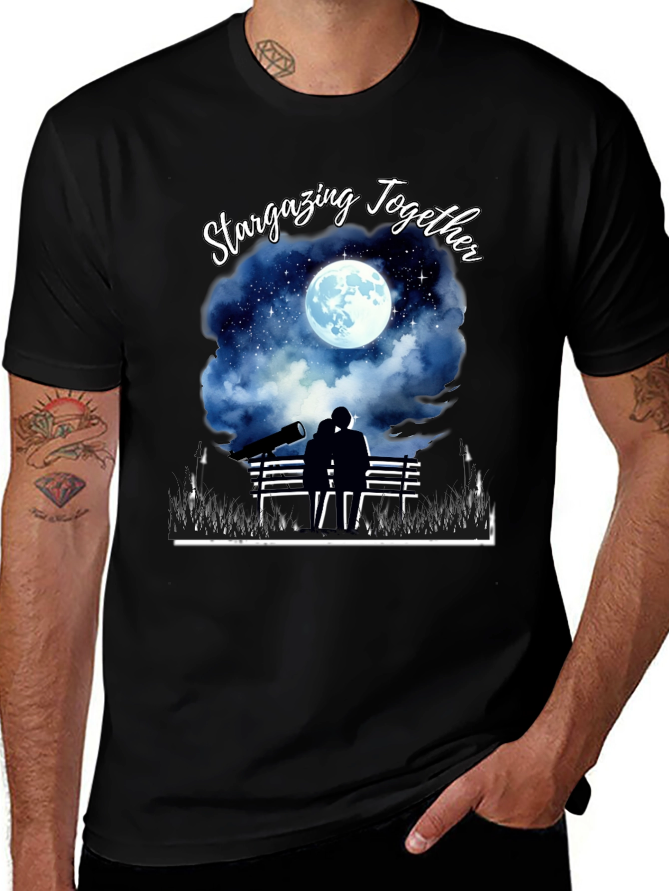 Stargazing Together Graphic T-Shirt