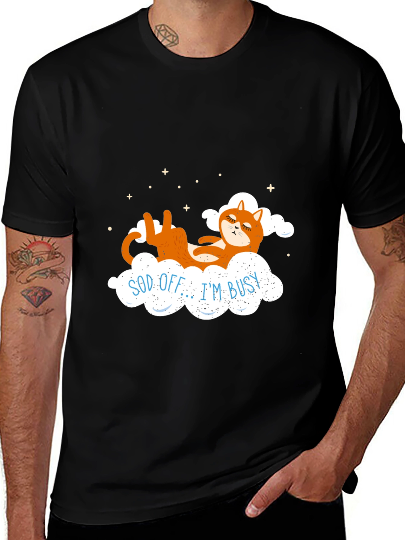 Variant 26 of Sod Off I'm Busy Funny Cat T-Shirt
