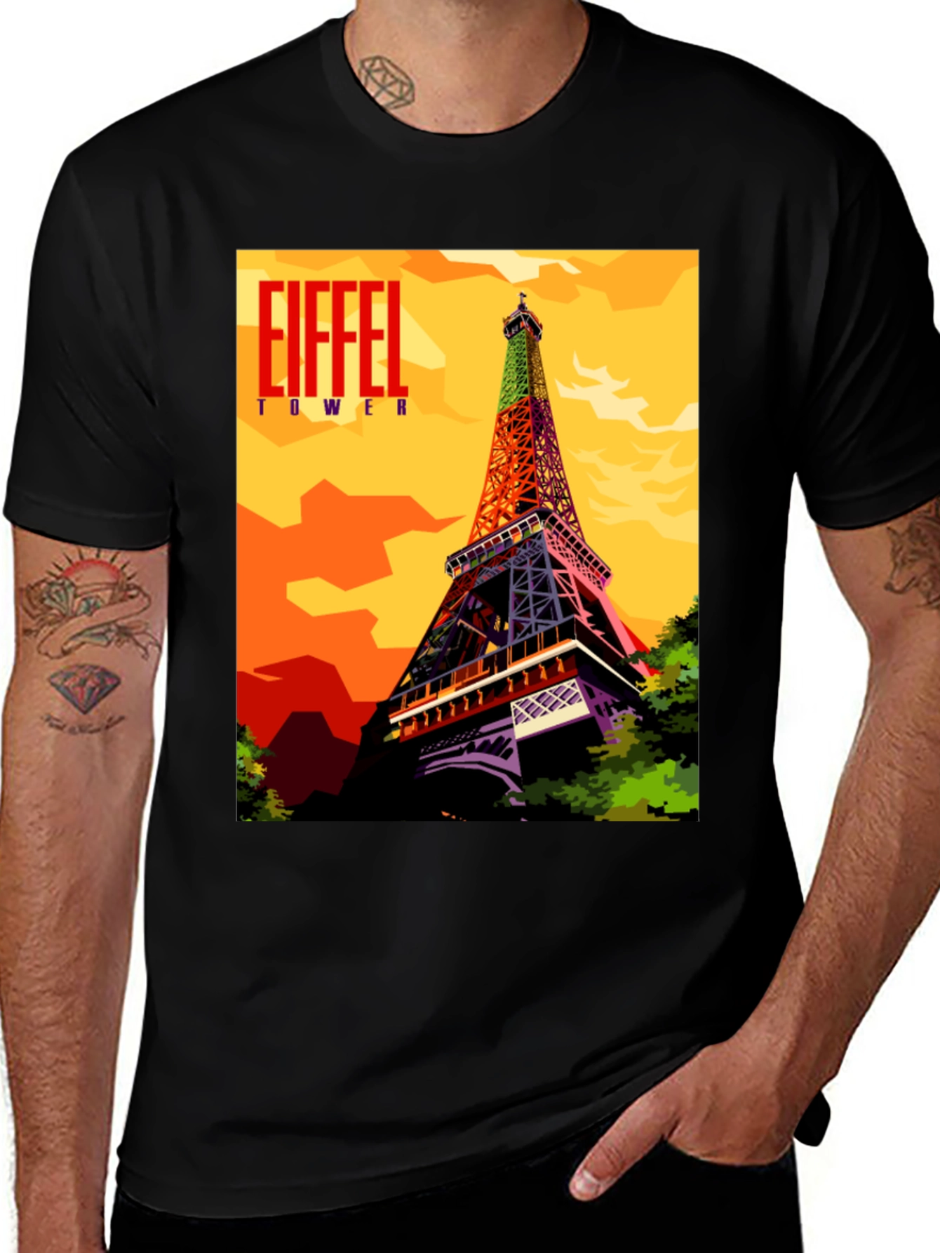 Eiffel Tower Graphic Tee - Parisian Landmark Design