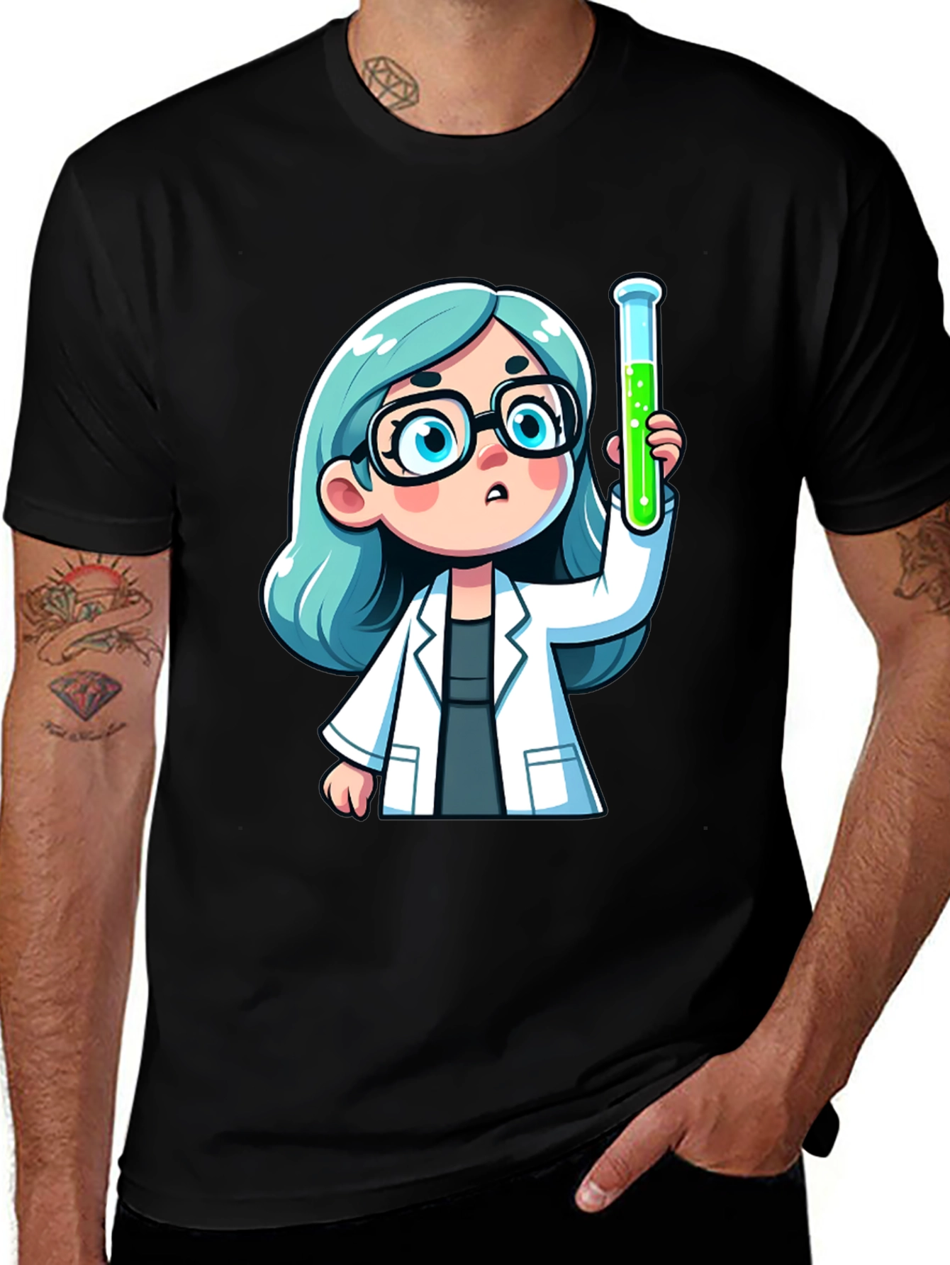 Variant 12 of Science Girl Black T-Shirt - Experiment in Style