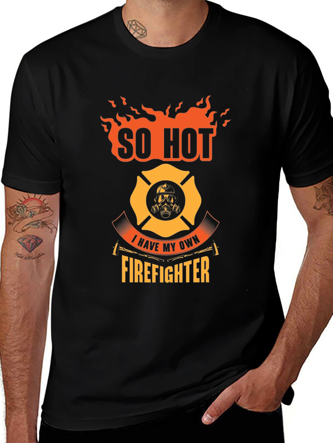 Variant 30 of So Hot Firefighter Graphic T-Shirt