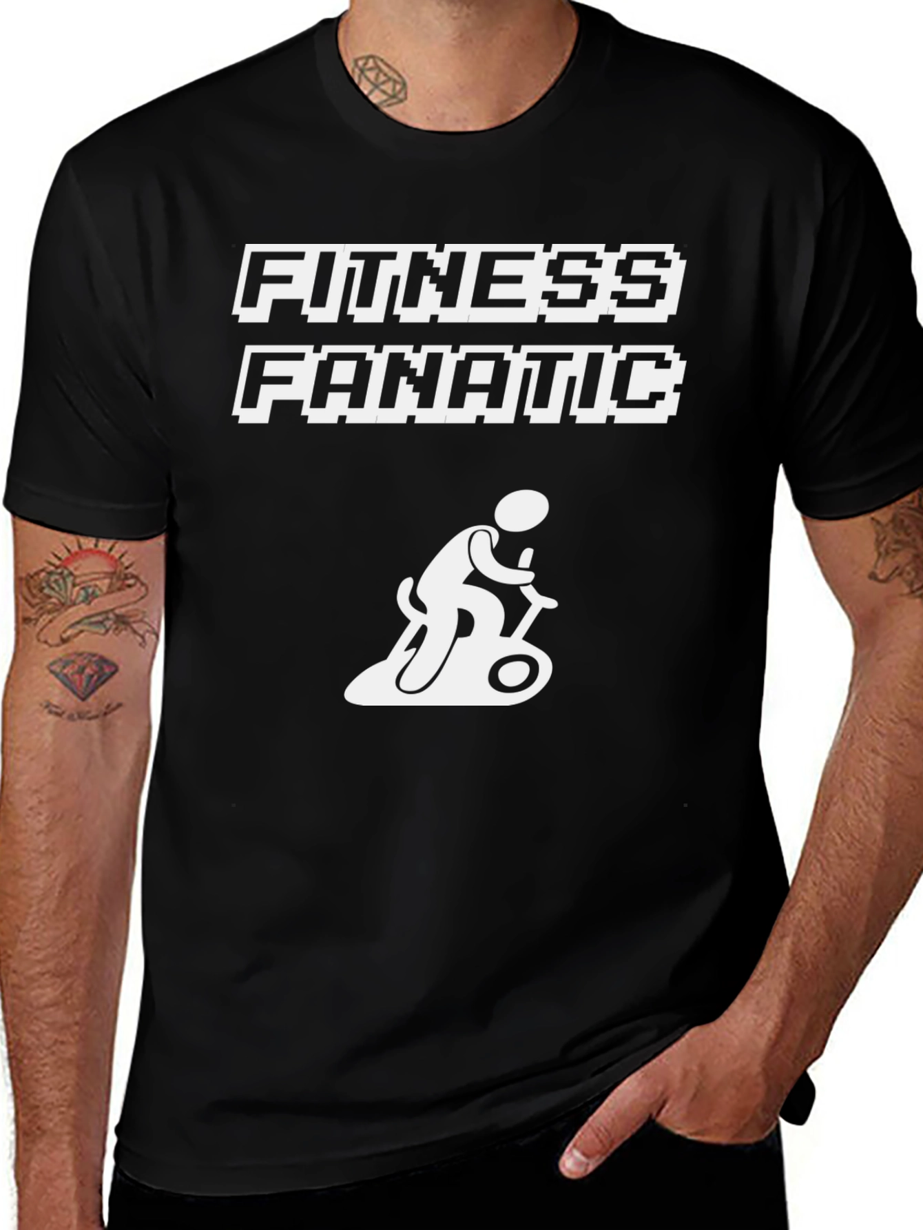 Variant 11 of Fitness Fanatic Black T-Shirt