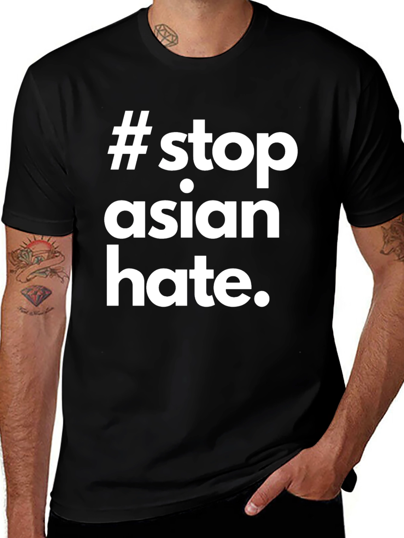 Variant 20 of Stop Asian Hate Black T-Shirt