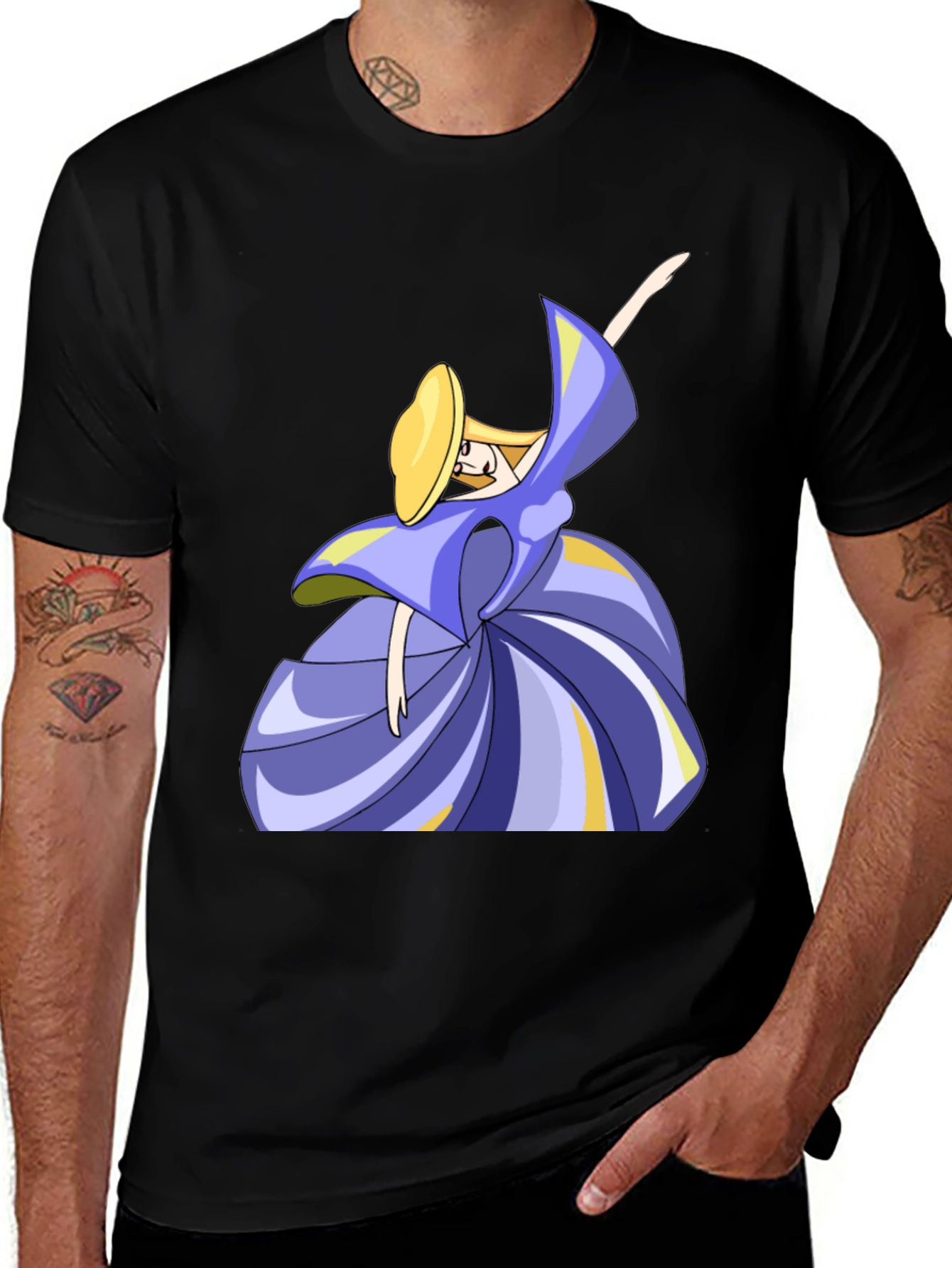 Variant 20 of Dancing Woman Cartoon Graphic Tee