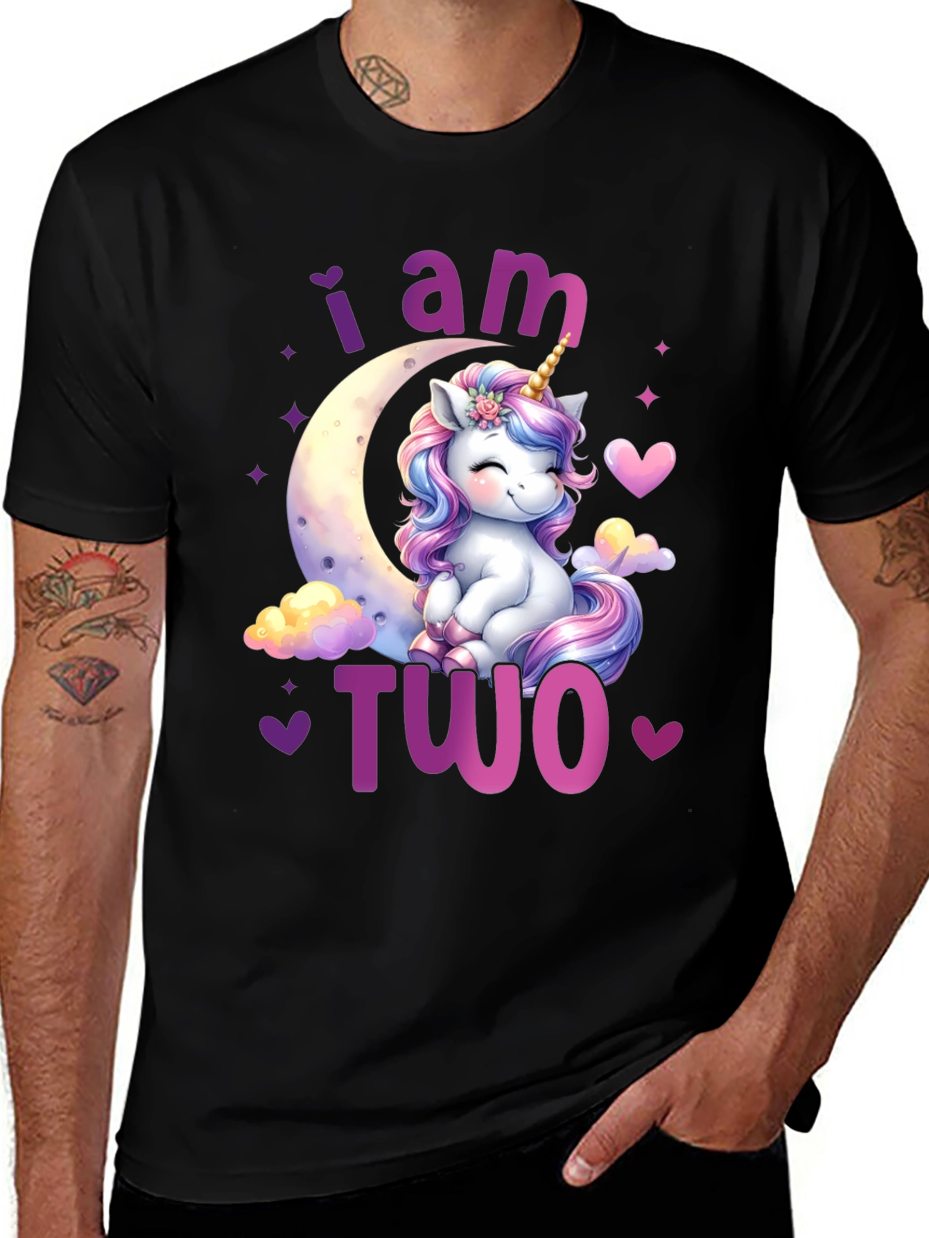 Variant 10 of I Am Two - Unicorn Birthday T-Shirt