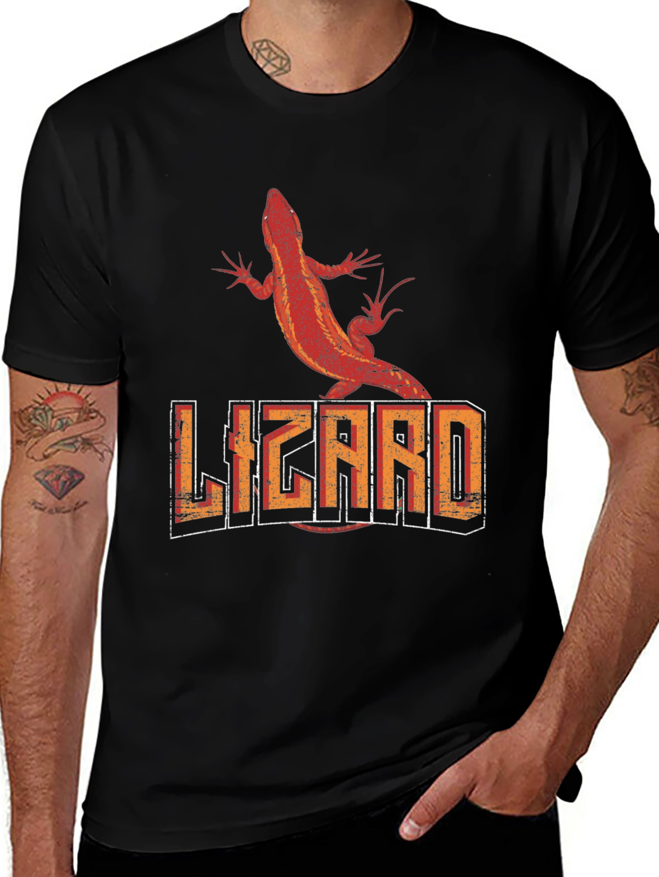 Variant 7 of Lizard Graphic Print Men's T-Shirt