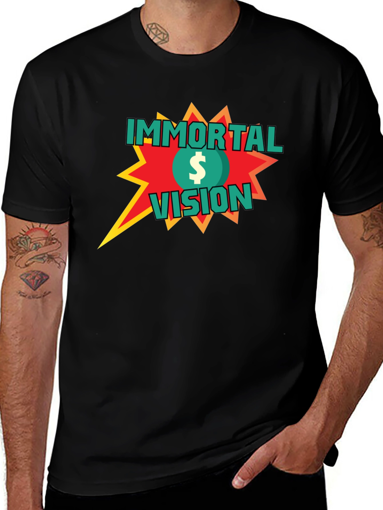 Variant 18 of Immortal Vision Graphic T-Shirt - Black