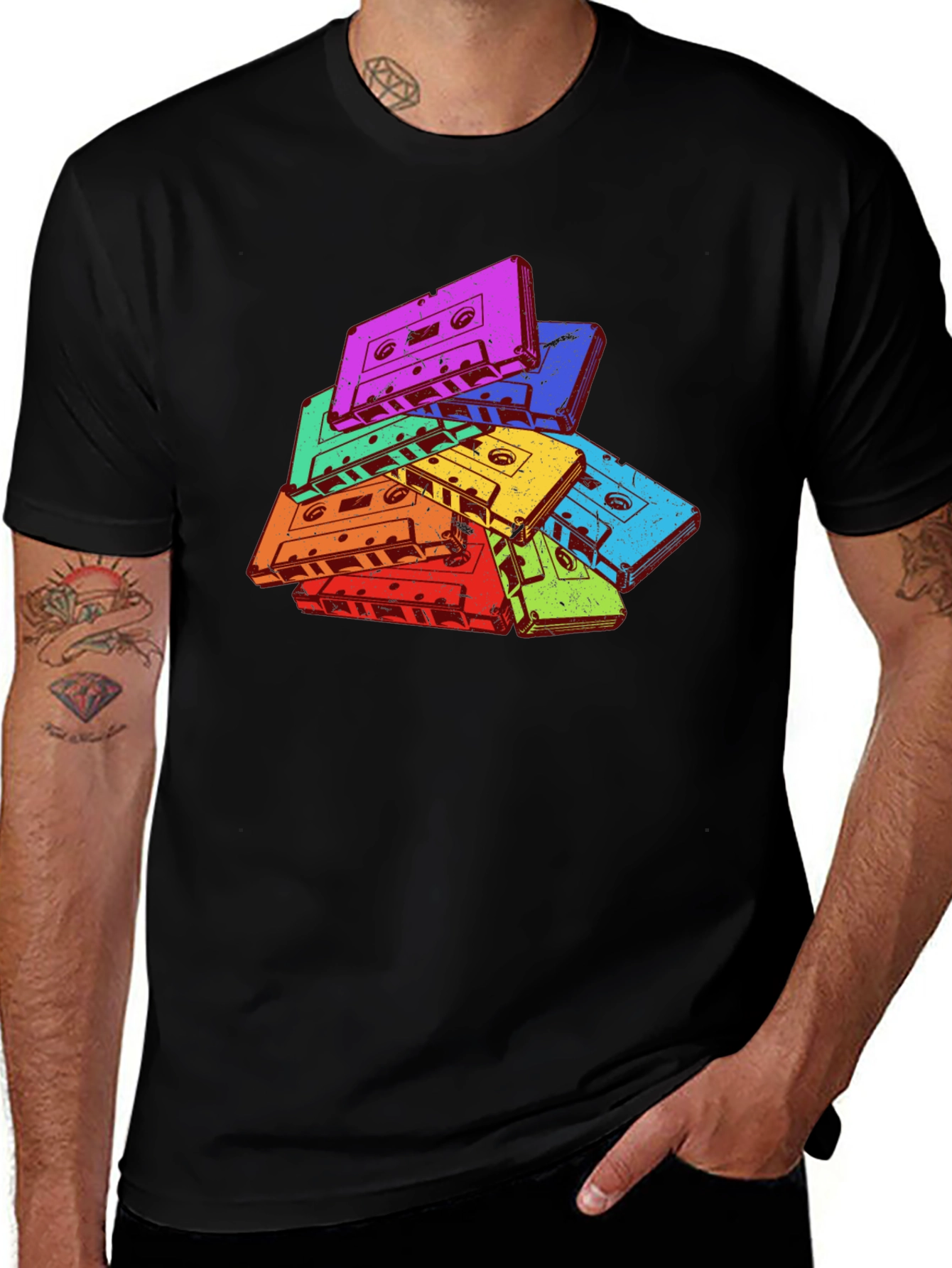Variant 5 of Retro Cassette Tape Graphic T-Shirt - Vintage Style