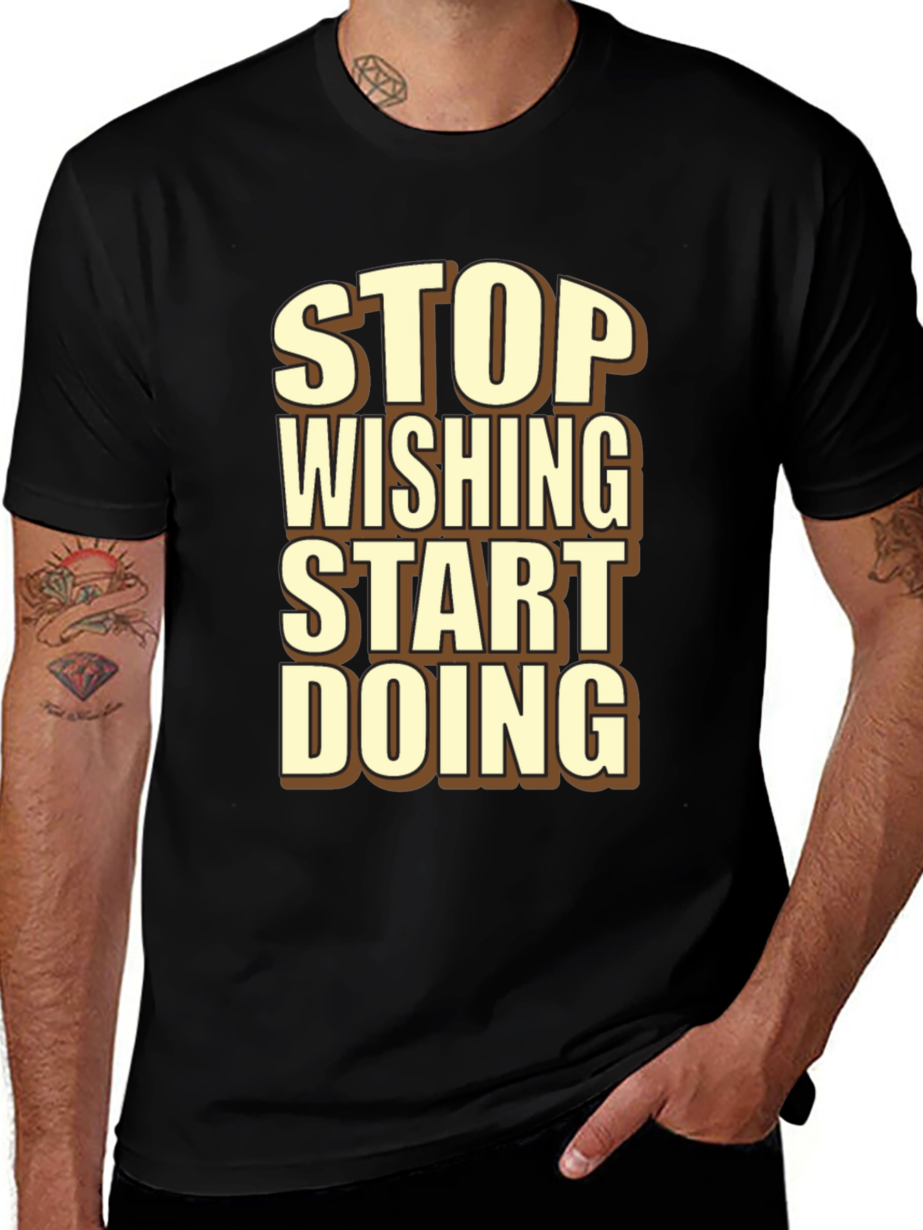 Variant 22 of Motivational T-Shirt: Stop Wishing, Start Doing!