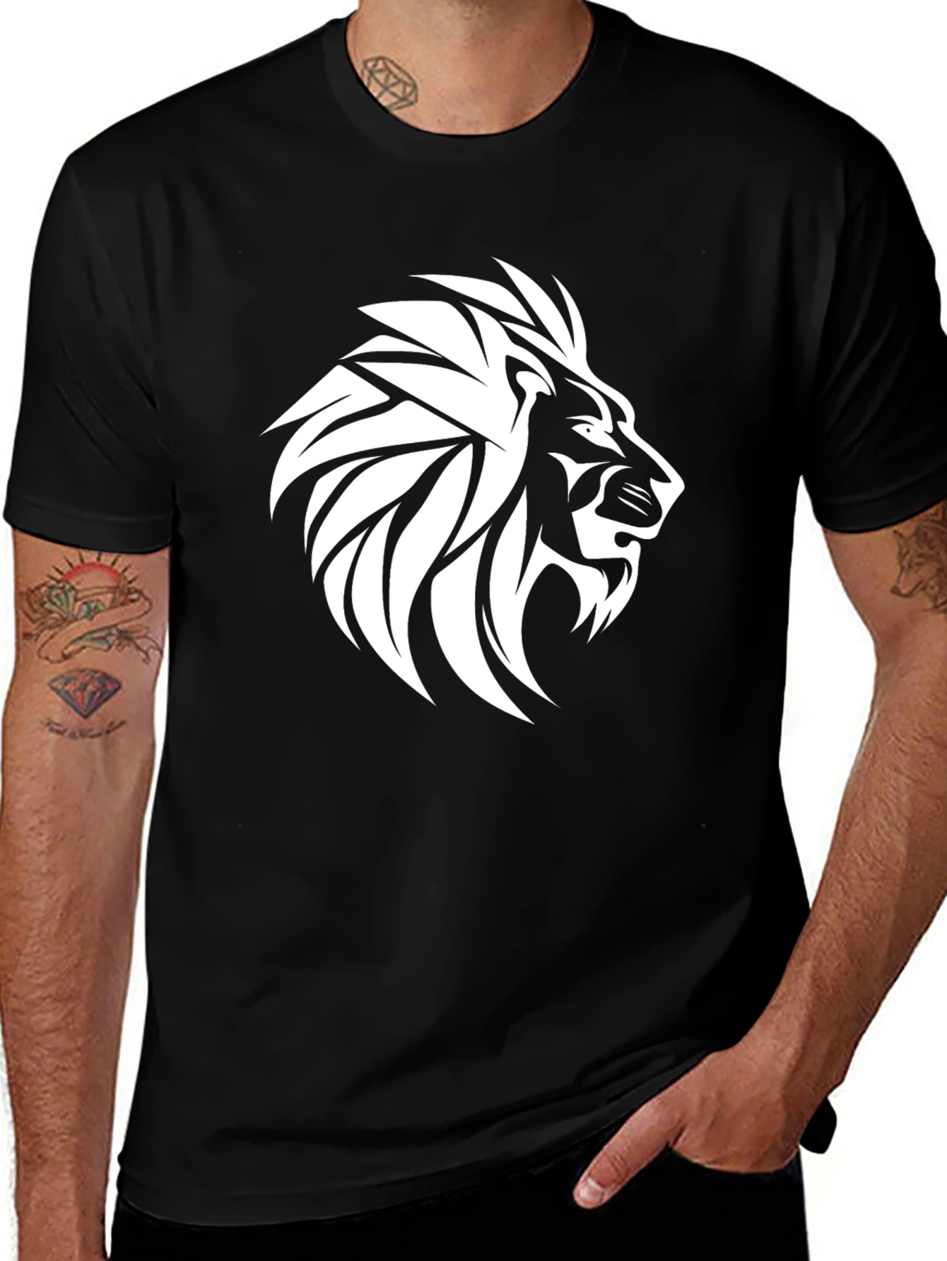 Variant 17 of Black Lion Graphic Tee - Bold Statement Shirt