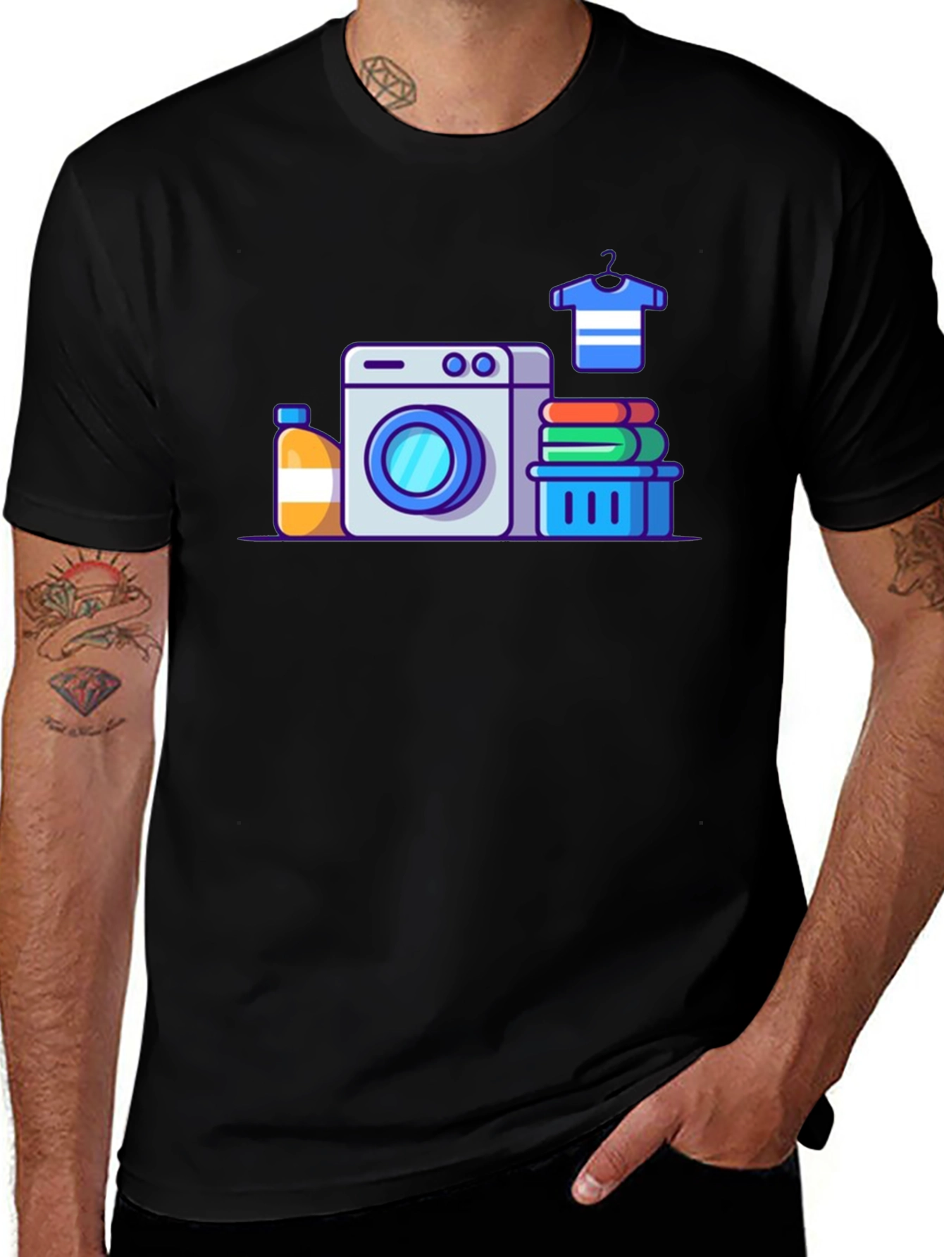 Variant 9 of Laundry Day Graphic T-Shirt - Clean Comfort