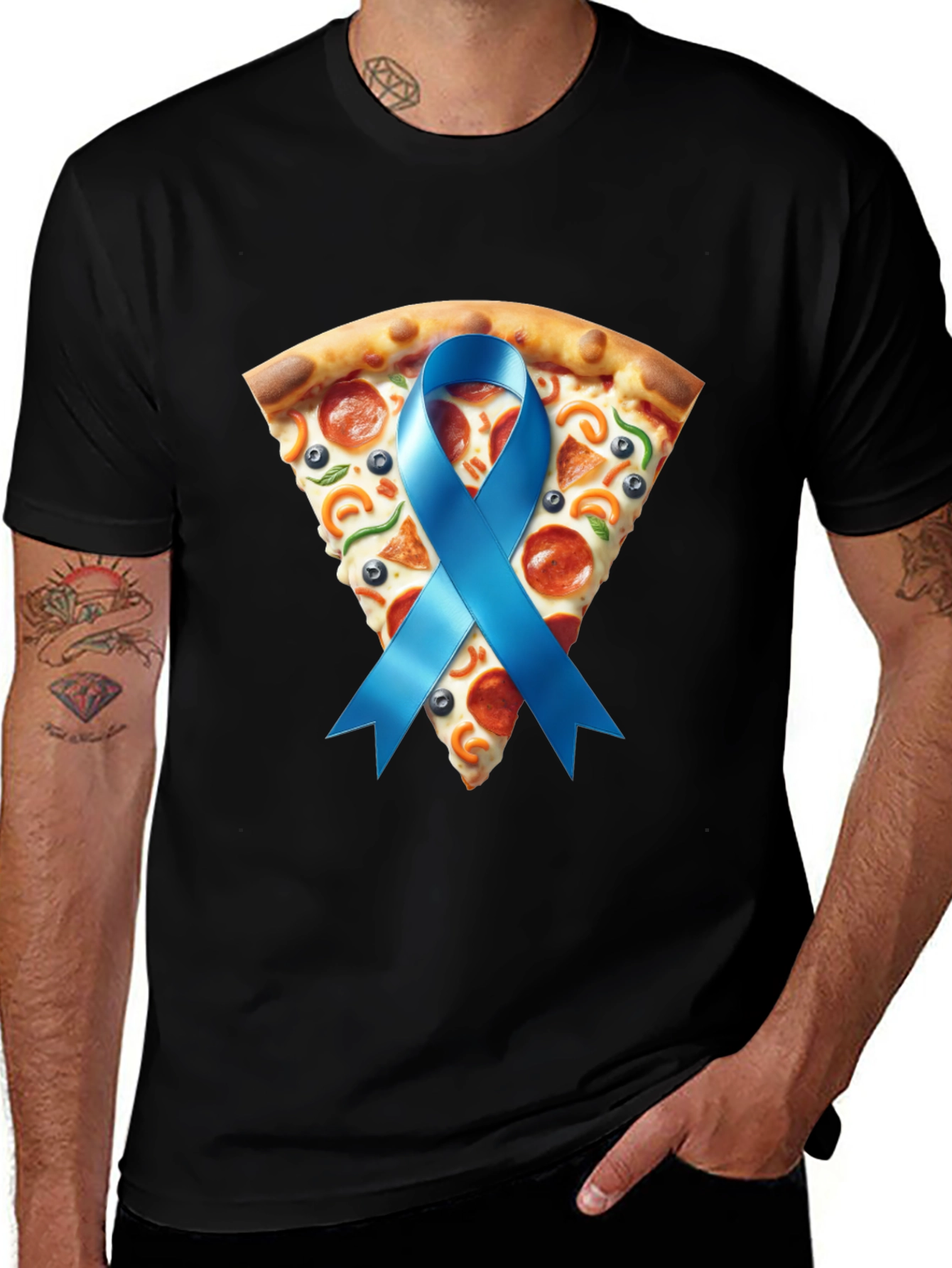 Variant 3 of Pizza Slice Blue Ribbon Graphic T-Shirt