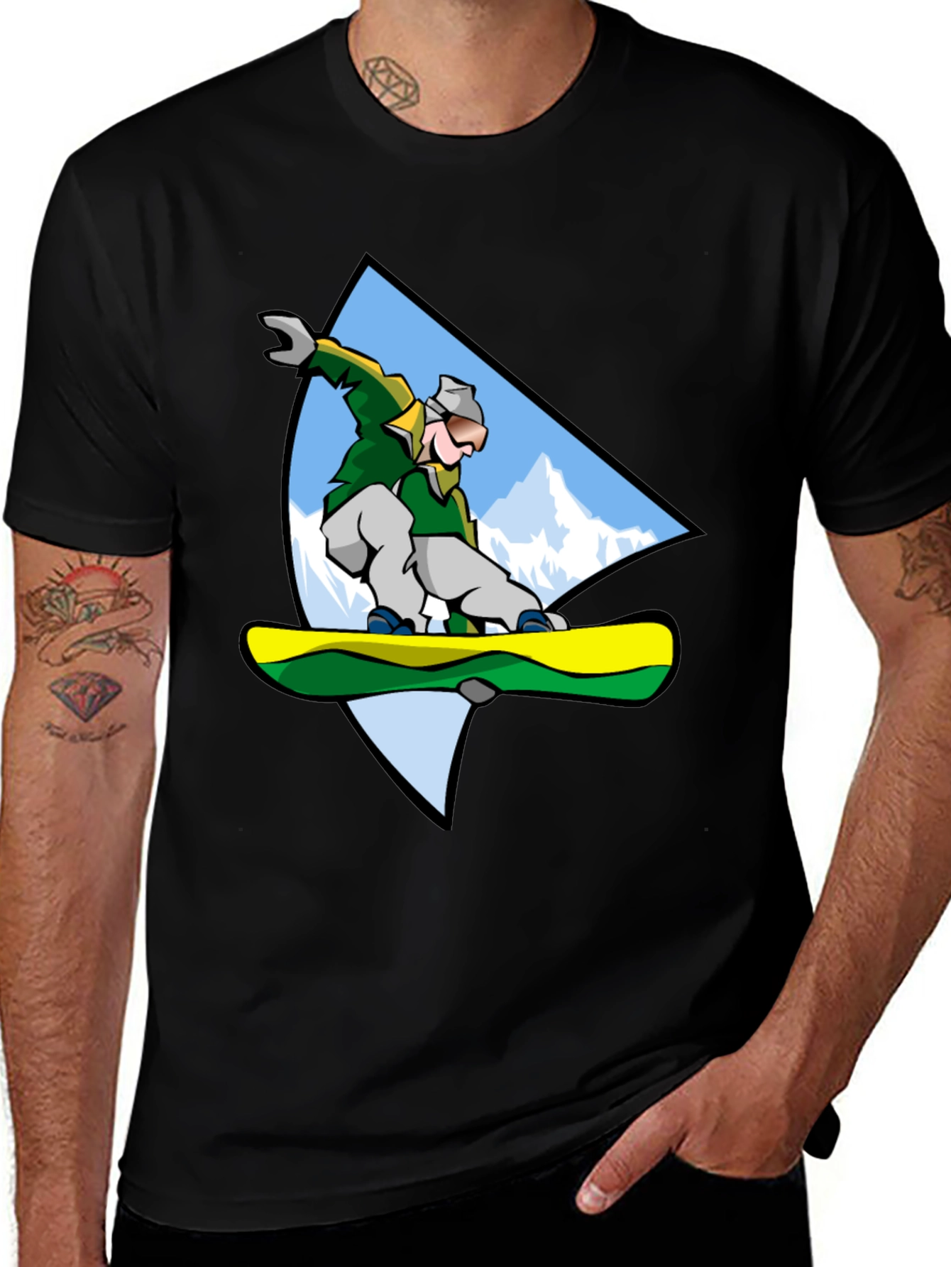 Variant 8 of Cool Snowboarder Graphic T-Shirt