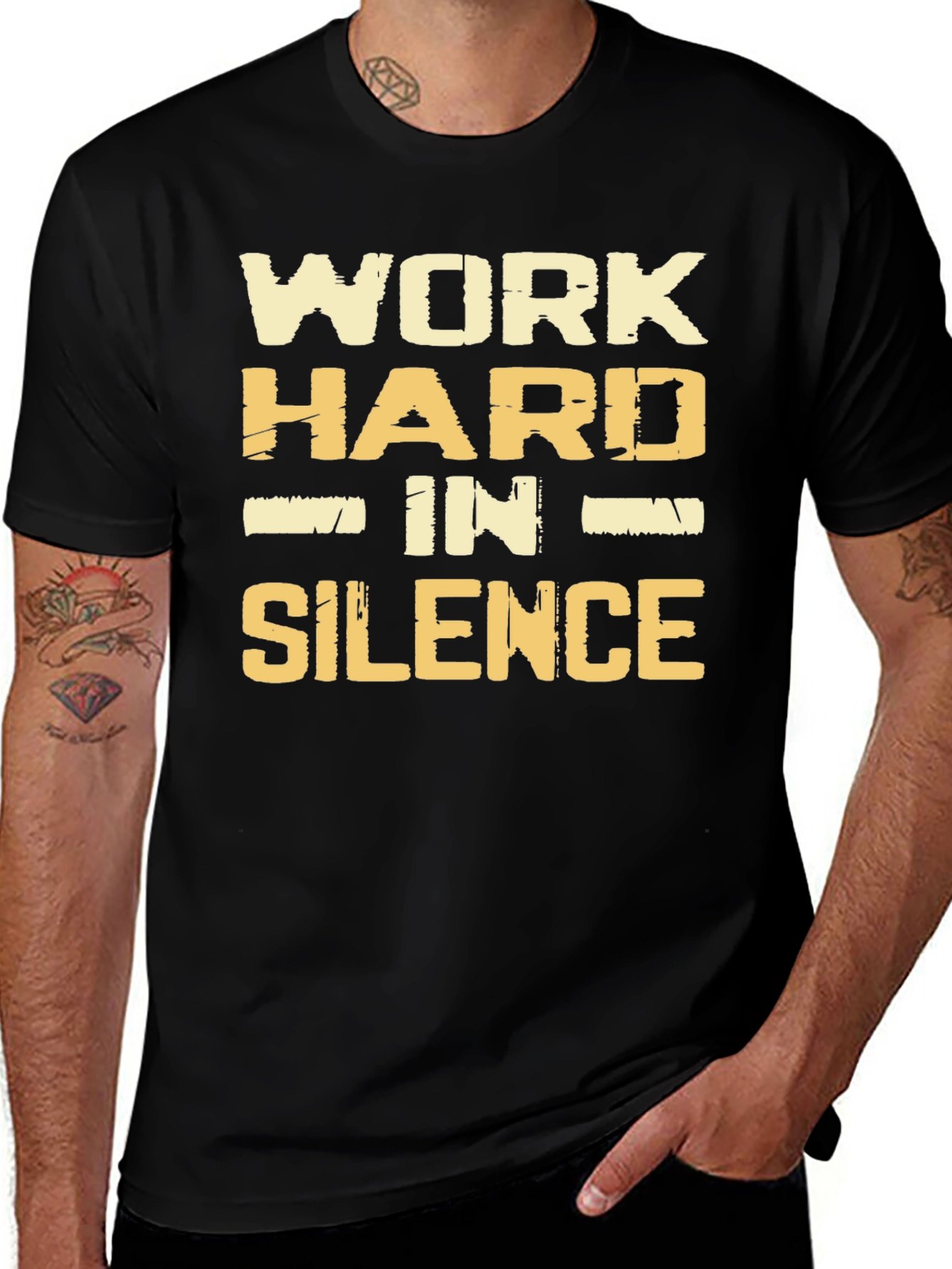 Variant 4 of Work Hard In Silence Graphic T-Shirt