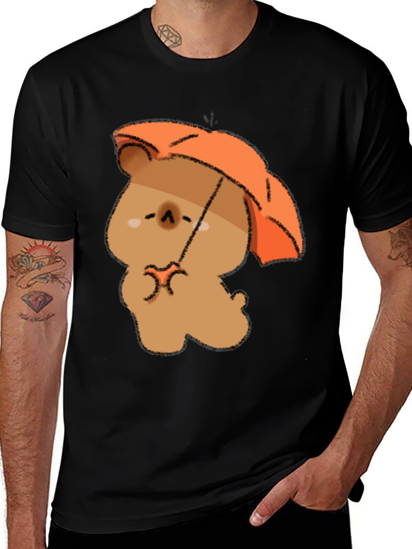 Variant 15 of Cute Bear with Umbrella Graphic T-Shirt