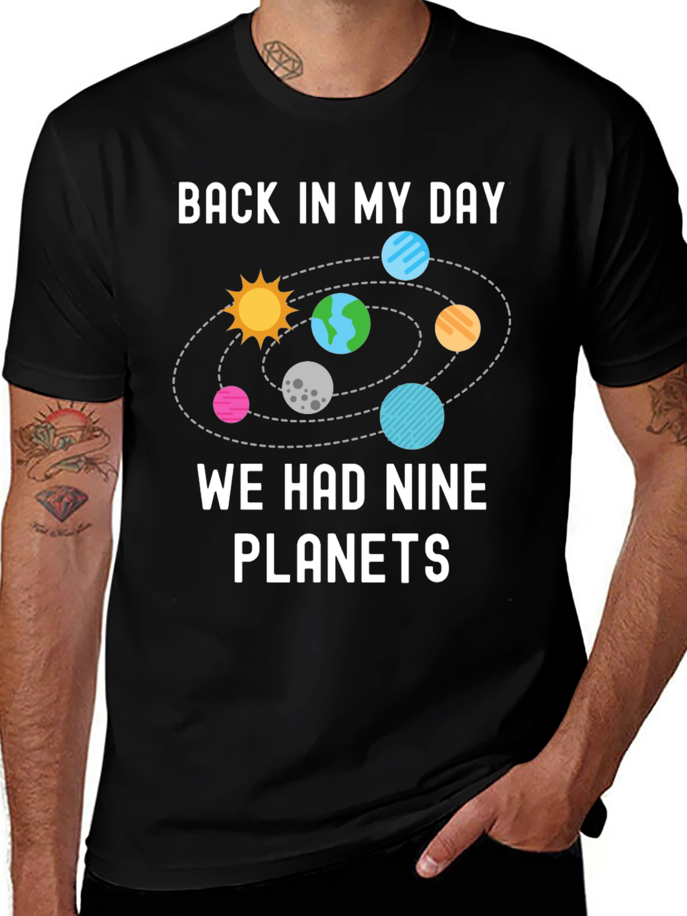Variant 16 of Nine Planets T-Shirt - Retro Astronomy Tee