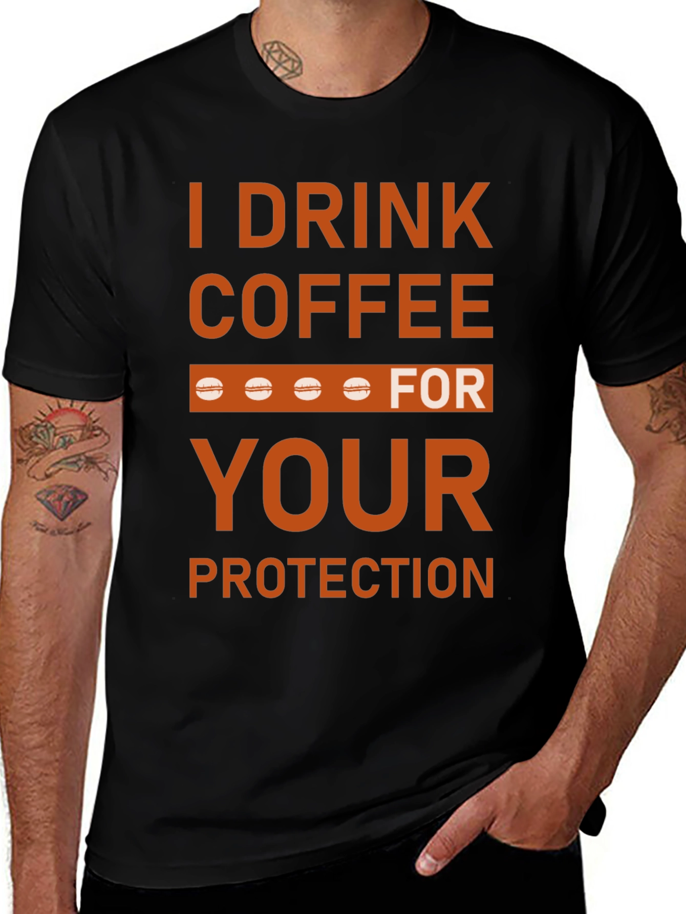 Variant 28 of Coffee Drinker Protection T-Shirt - Sarcastic Humor Tee