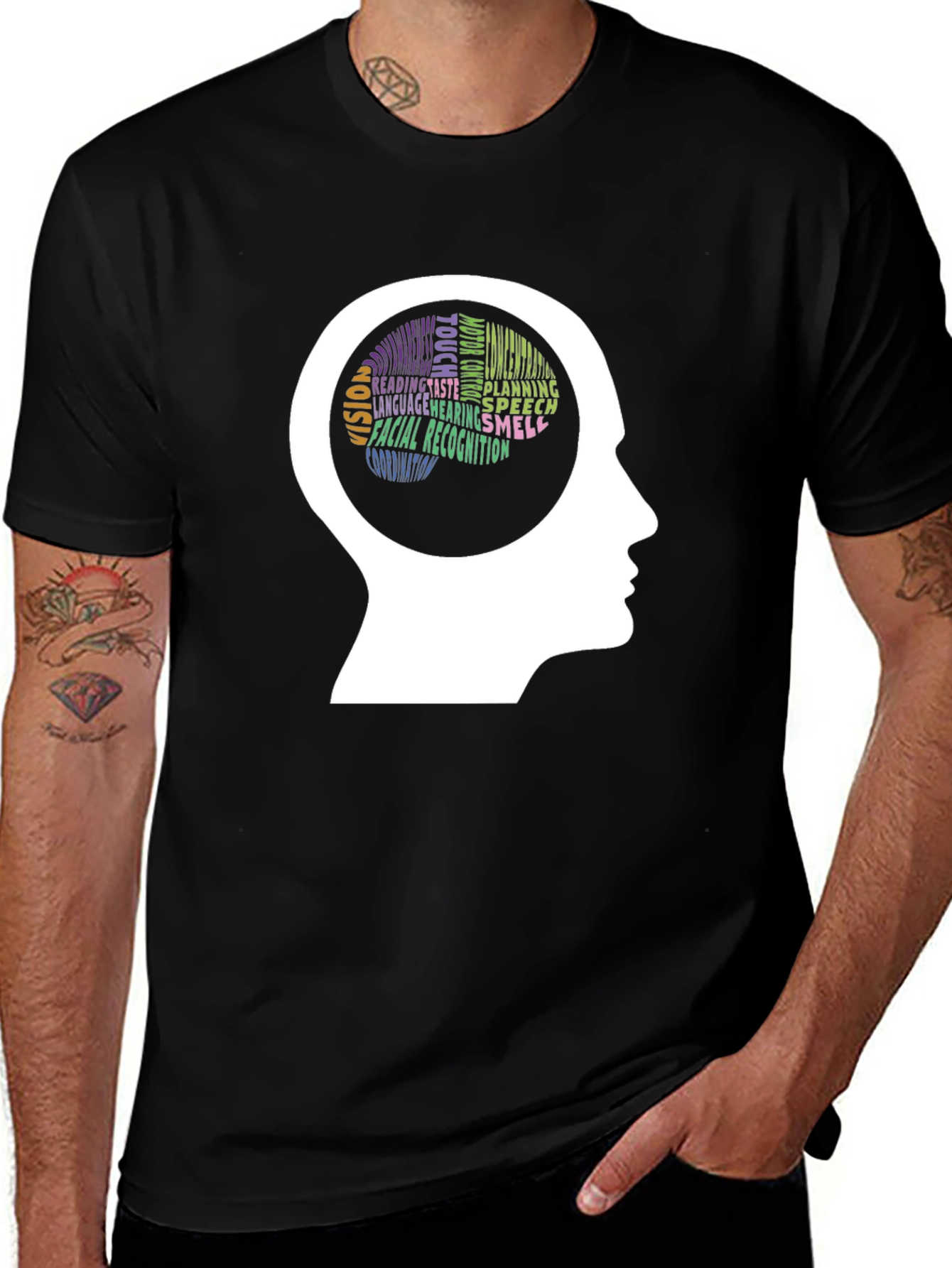 Variant 5 of Brain Function T-Shirt - Black, Short Sleeve, Knowledgeable