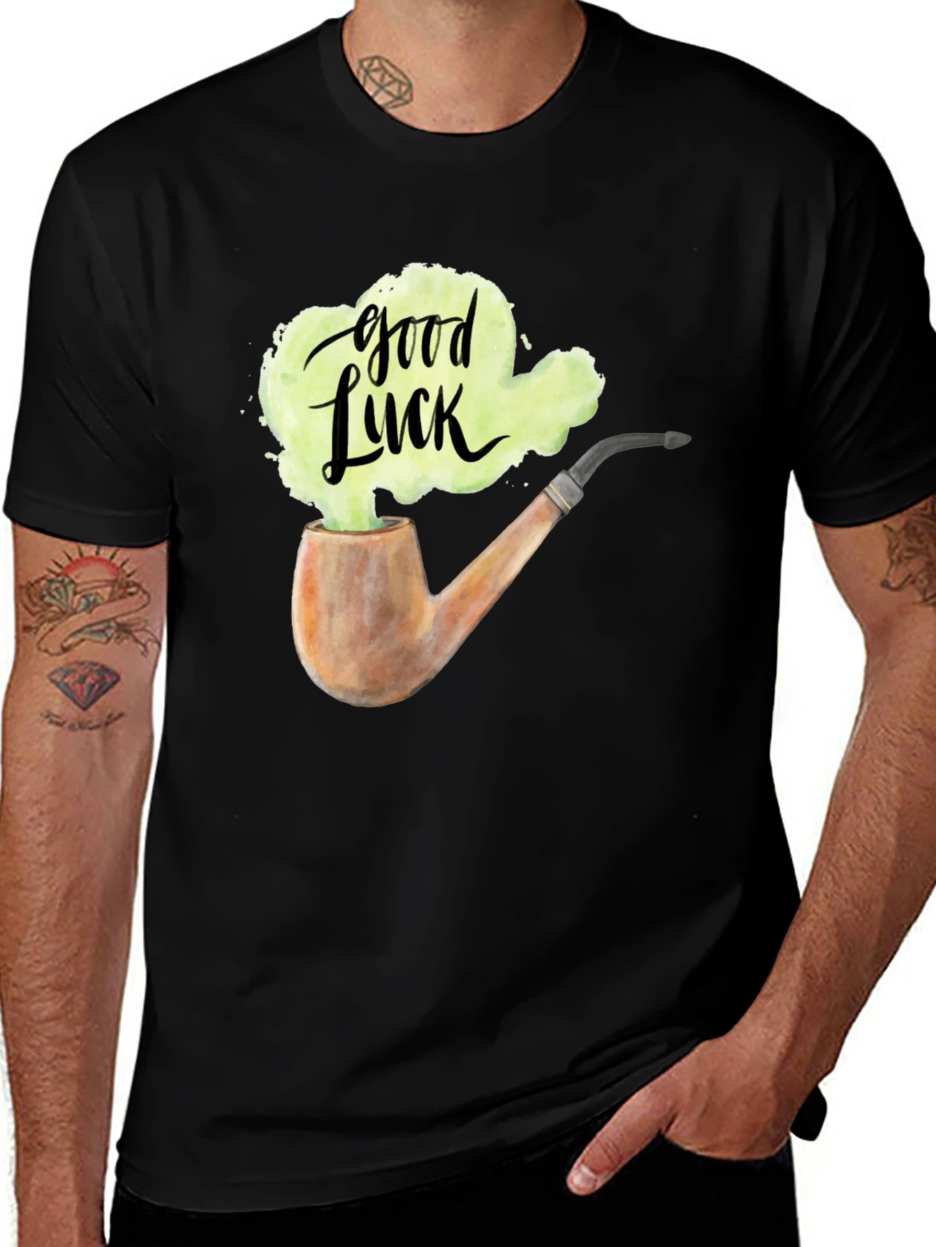 Lucky Pipe T-Shirt - Good Luck Charm Graphic Tee