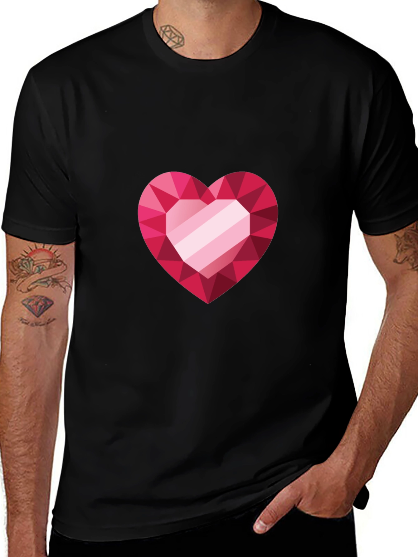 Variant 18 of Geometric Heart Graphic Tee - Modern Love