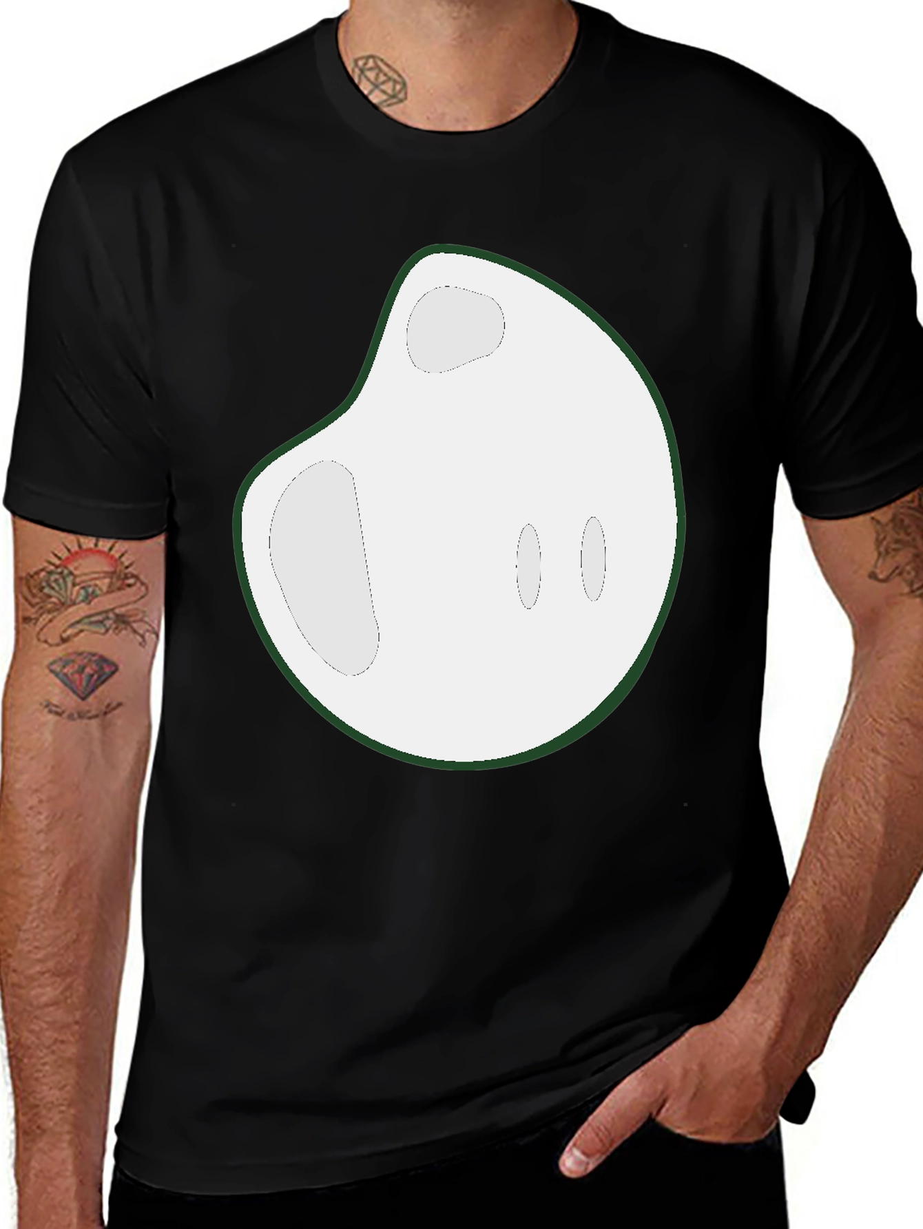 Abstract Graphic T-Shirt - Casual Black Tee