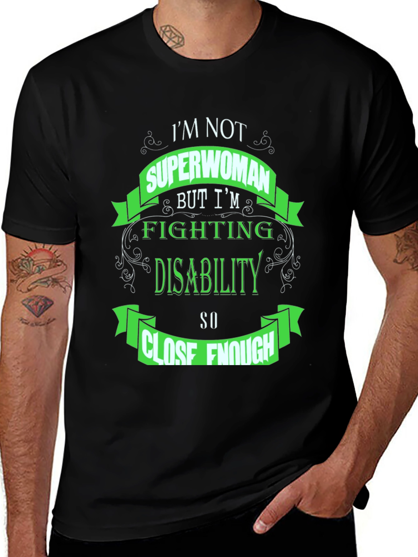 Variant 23 of Superwoman Disability Awareness T-Shirt